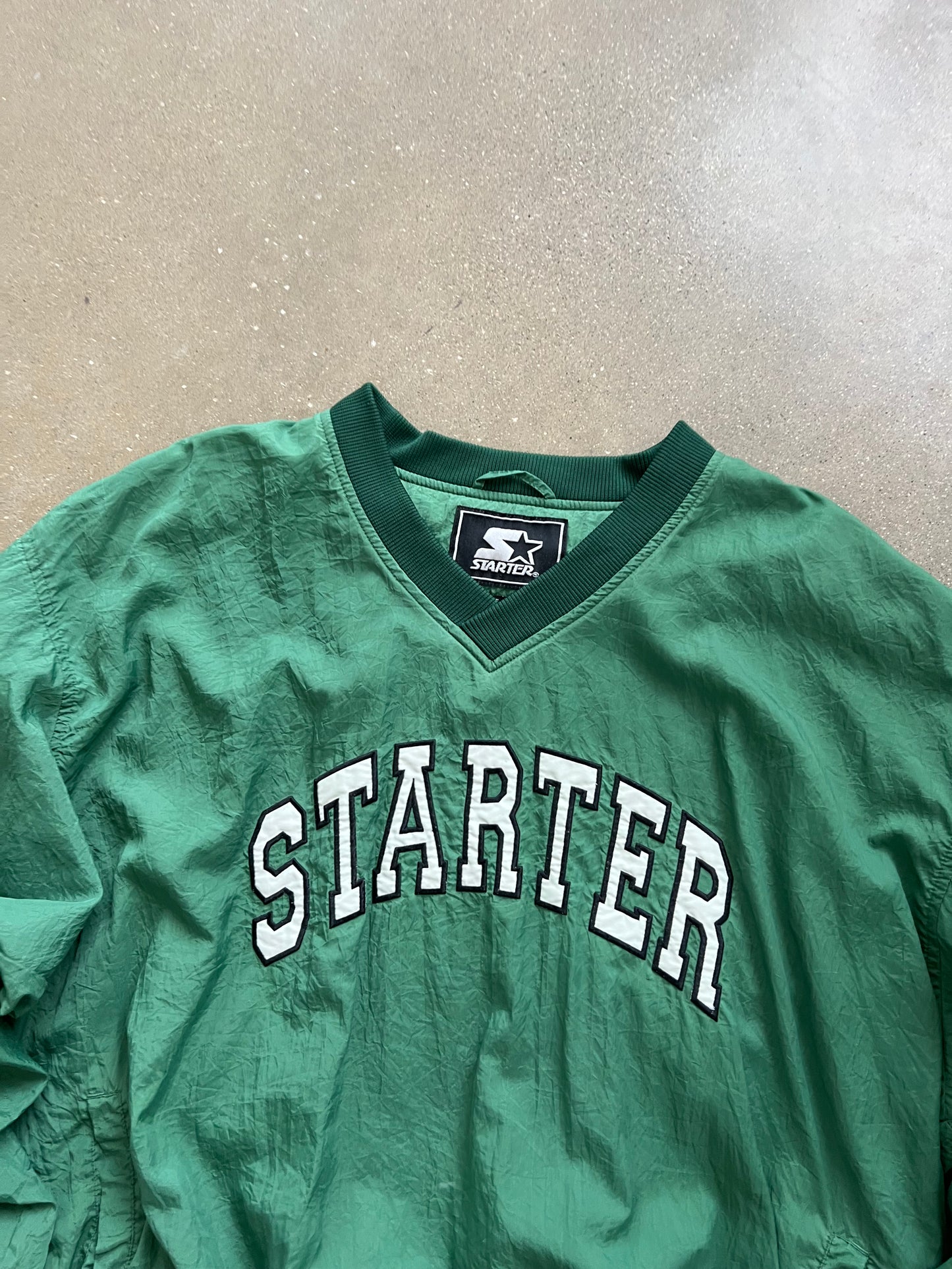Vintage Green Starter Windbreaker Jacket - L