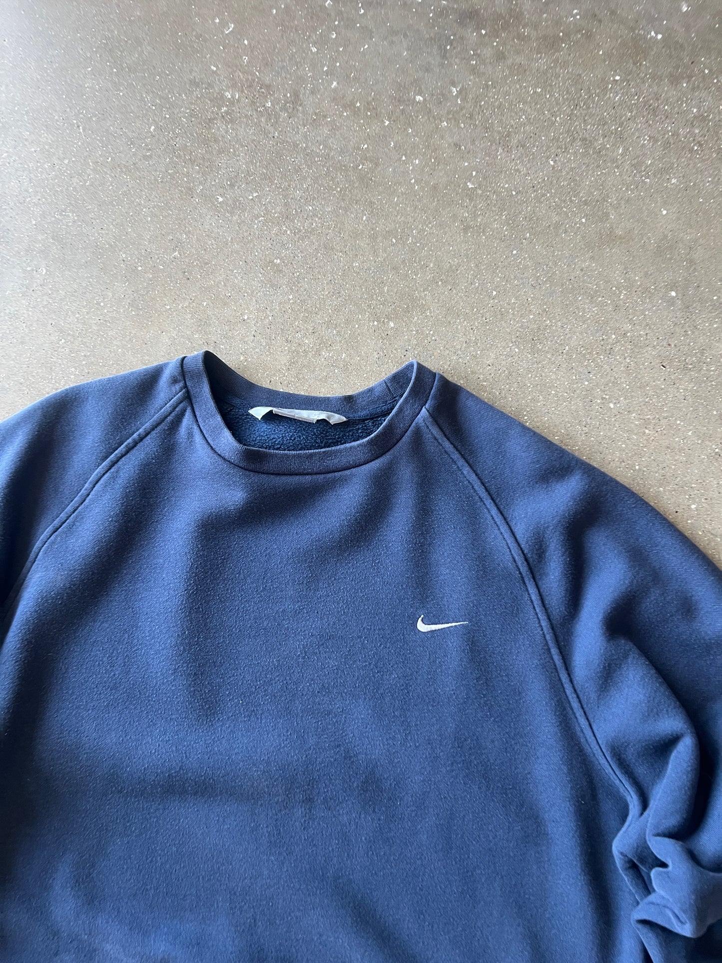 Vintage Navy Blue Nike Swoosh Crew - L