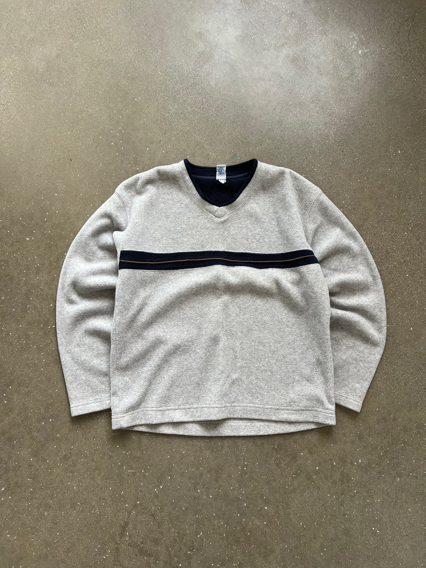 Vintage Cream Stripped Sweater - L