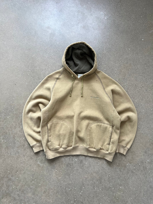 Vintage Tan Columbia Hoodie - M