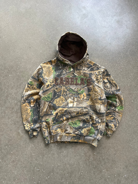 Vintage Camo Cabalas Spellout Hoodie - XS