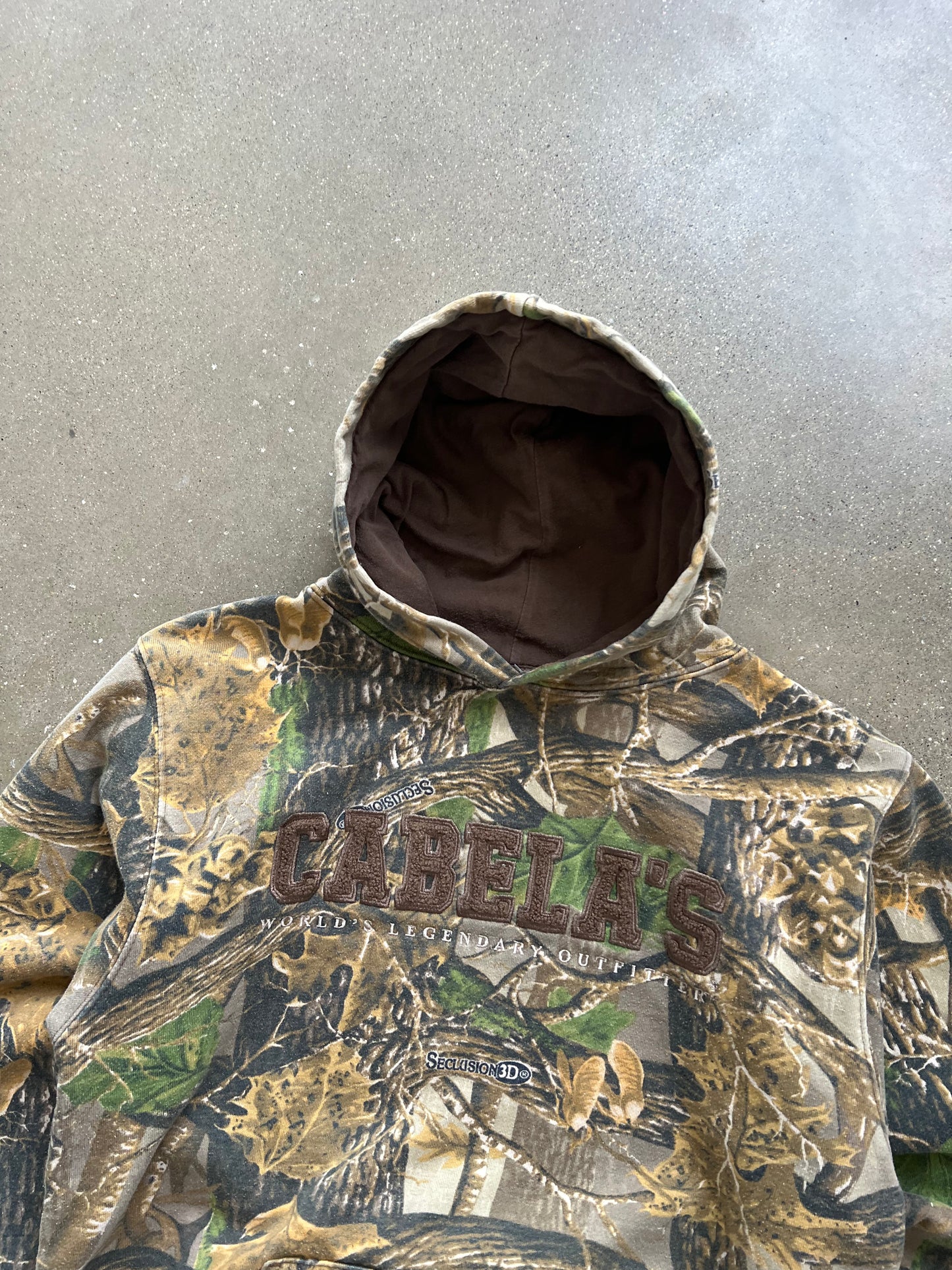 Vintage Camo Cabalas Spellout Hoodie - XS