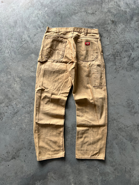 Vintage Light Tan Baggy Dickie Pants - 36x34