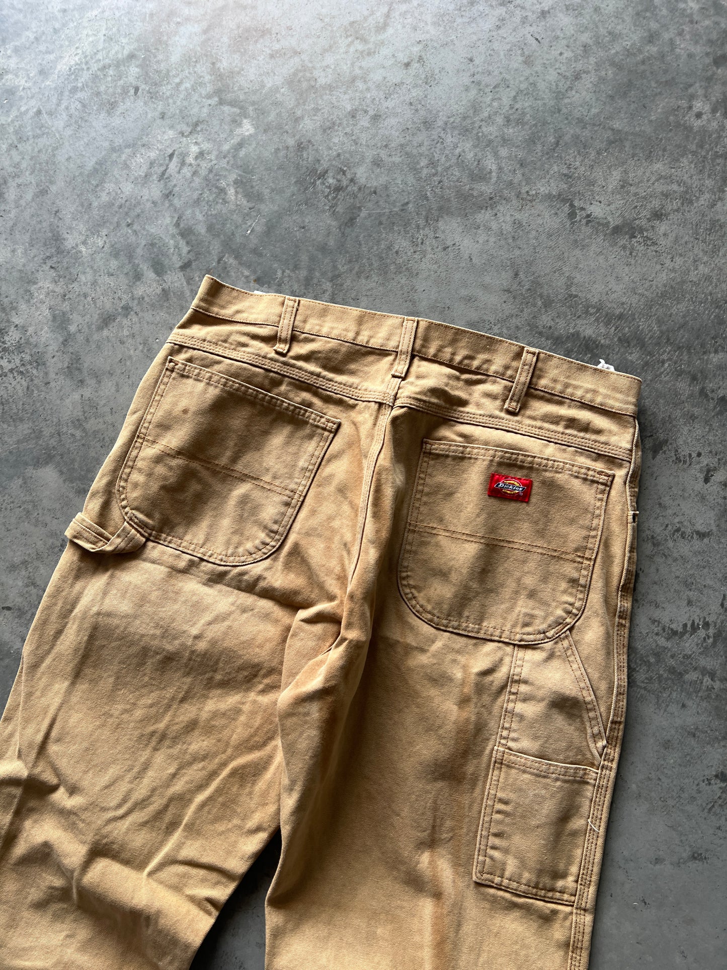 Vintage Light Tan Baggy Dickie Pants - 36x34
