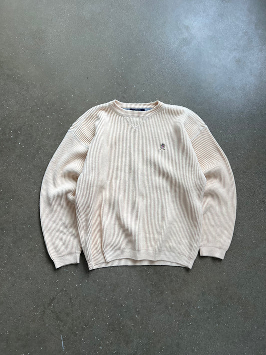 Vintage Cream Tommy Hilfiger Sweater - L