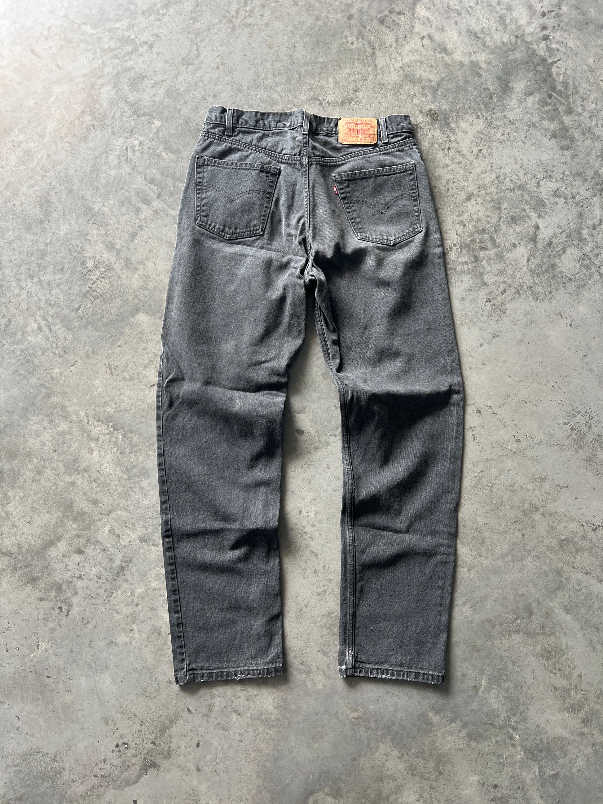 Vintage Faded Black Baggy Levi Pants - 36x36