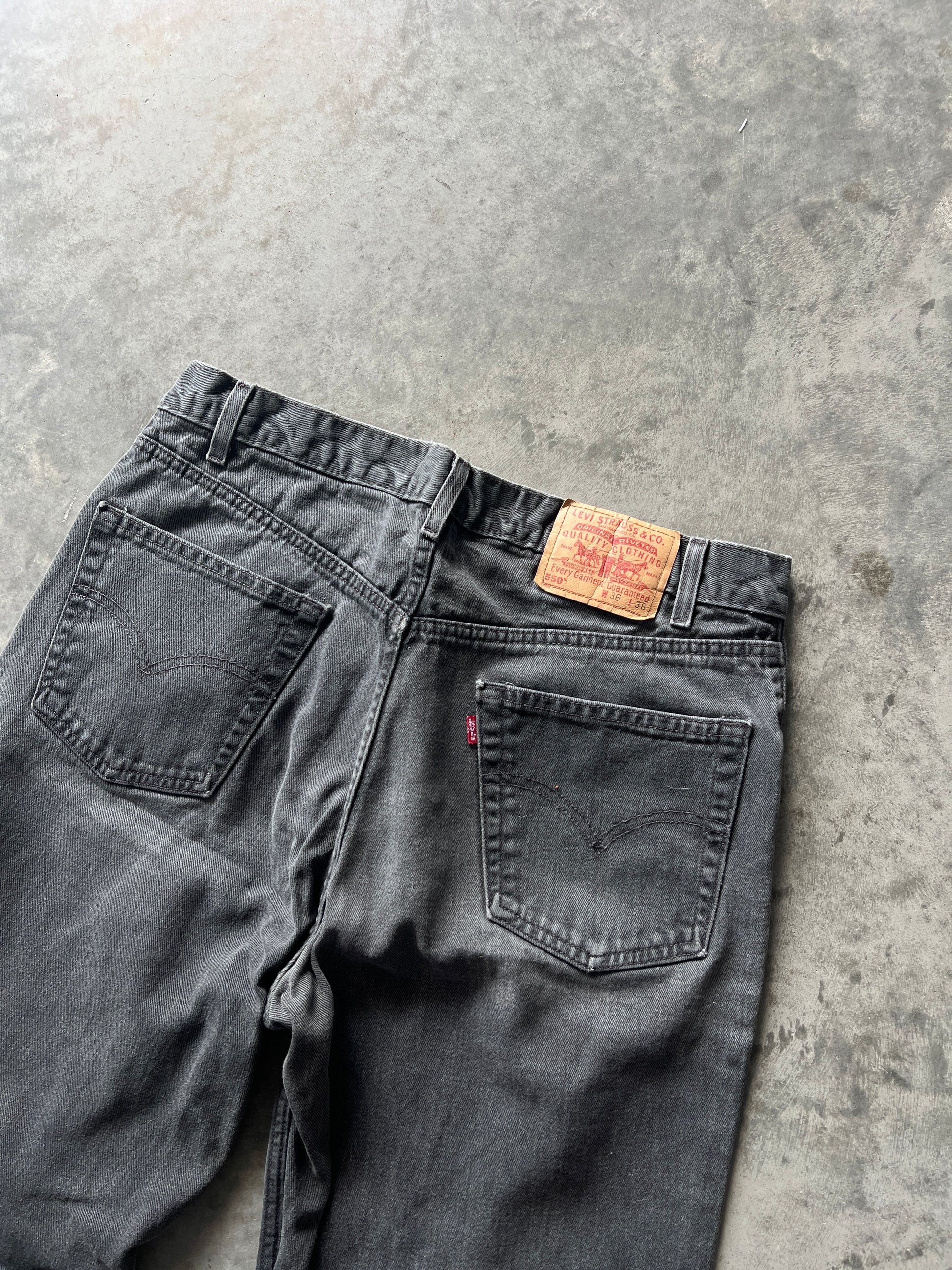 Vintage Faded Black Baggy Levi Pants - 36x36