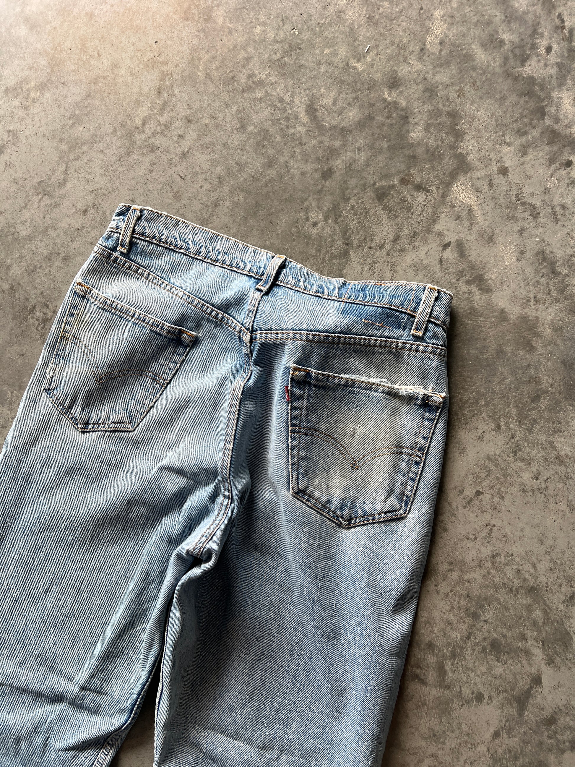 Vintage Faded Blue Baggy Levi Pants - 36x34
