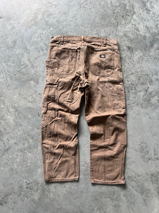 Vintage Faded Brown Baggy Dickie Pants - 38x30