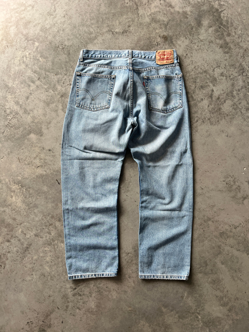 Vintage Faded Blue Baggy Levi Pants - 36x30