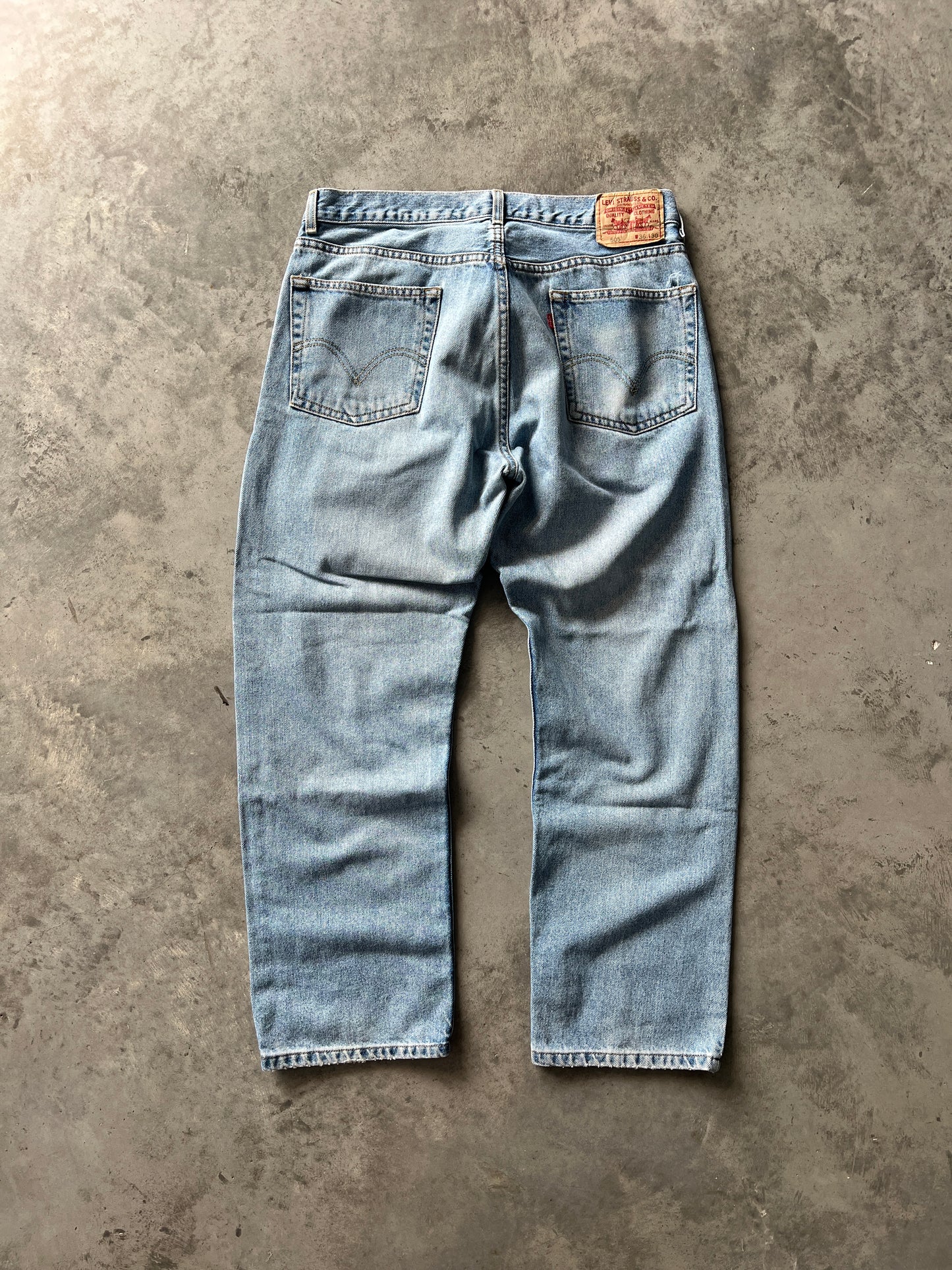 Vintage Faded Blue Baggy Levi Pants - 36x30