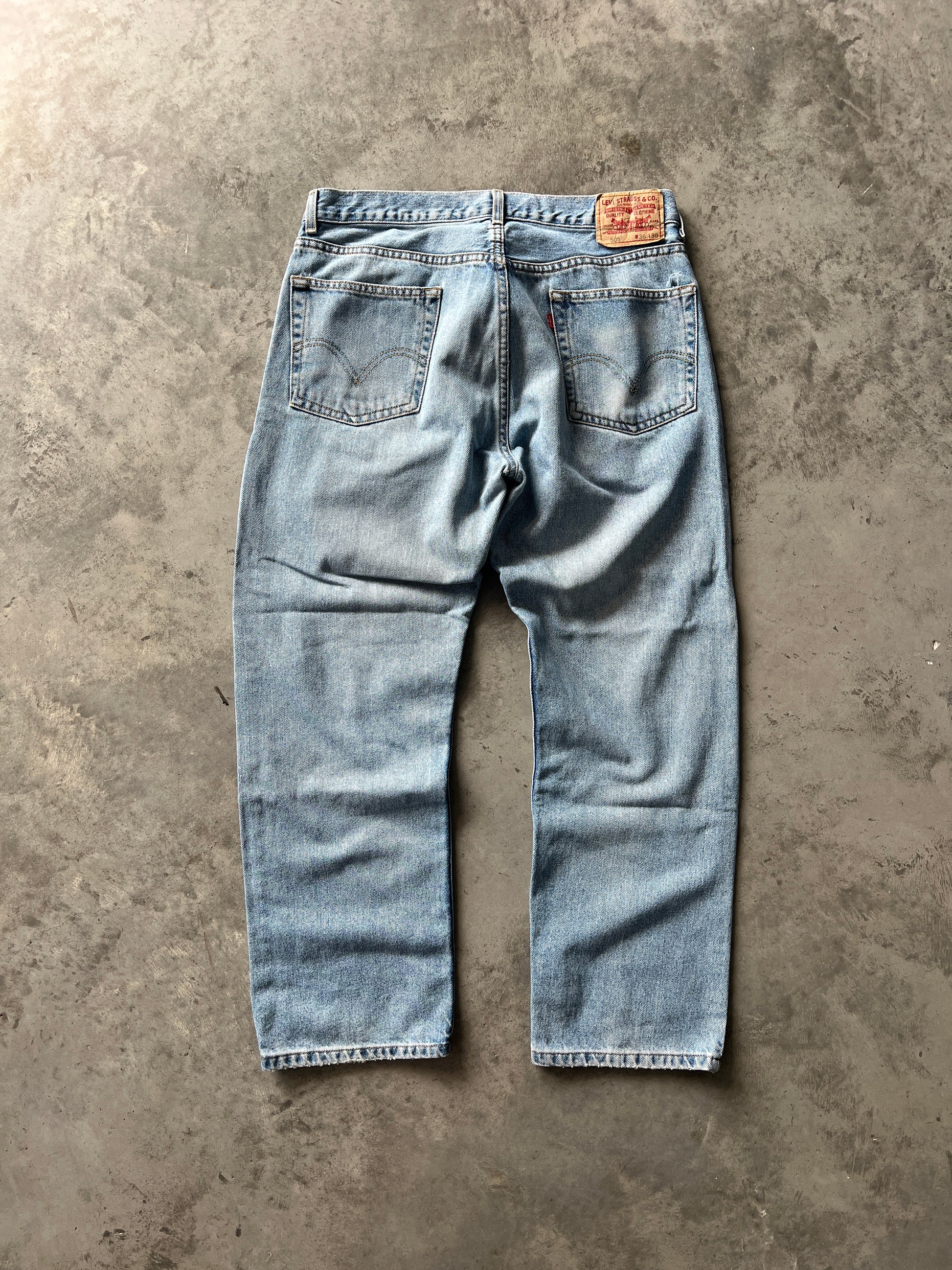 Vintage Faded Blue Baggy Levi Pants - 36x30