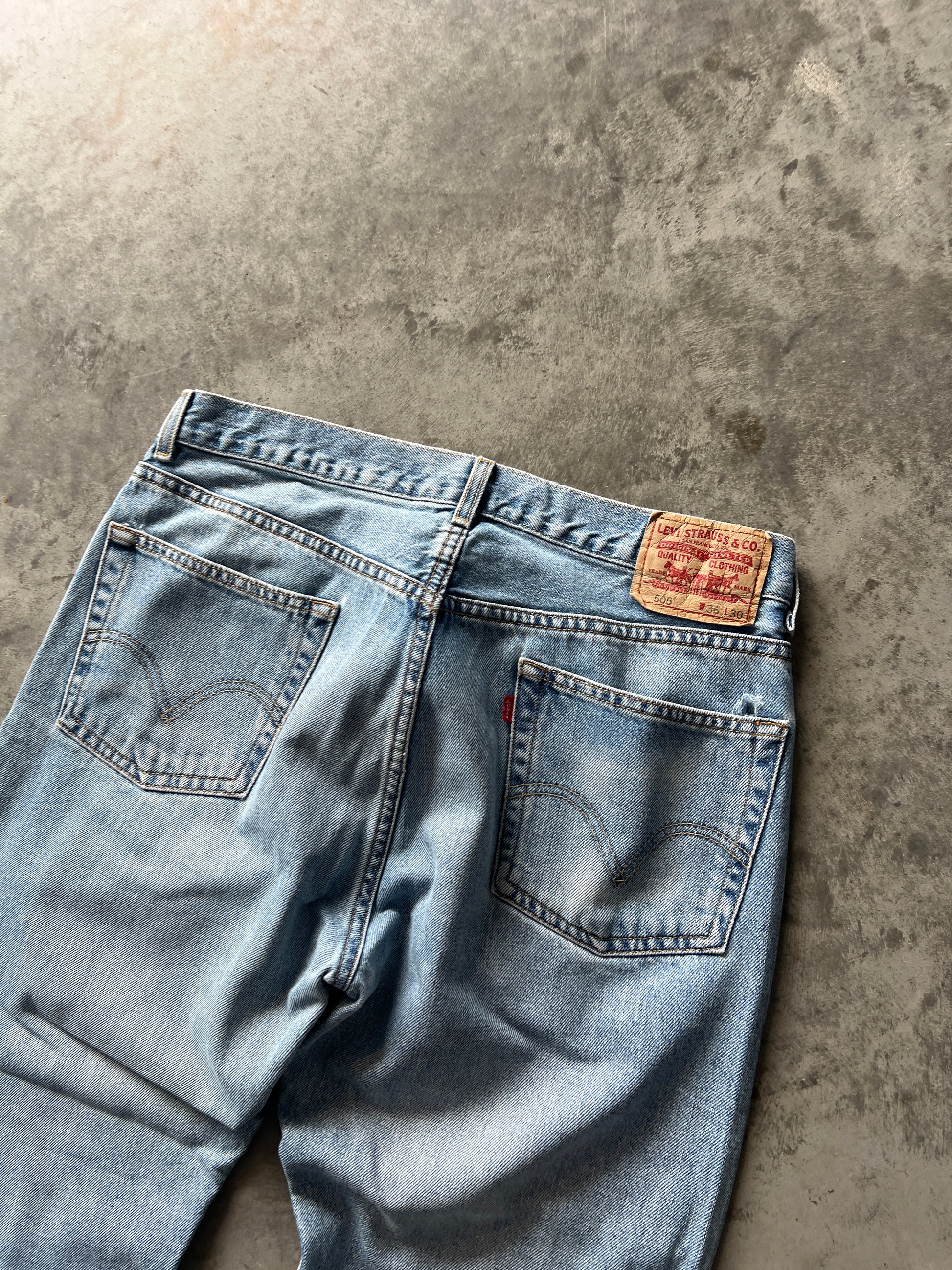 Vintage Faded Blue Baggy Levi Pants - 36x30