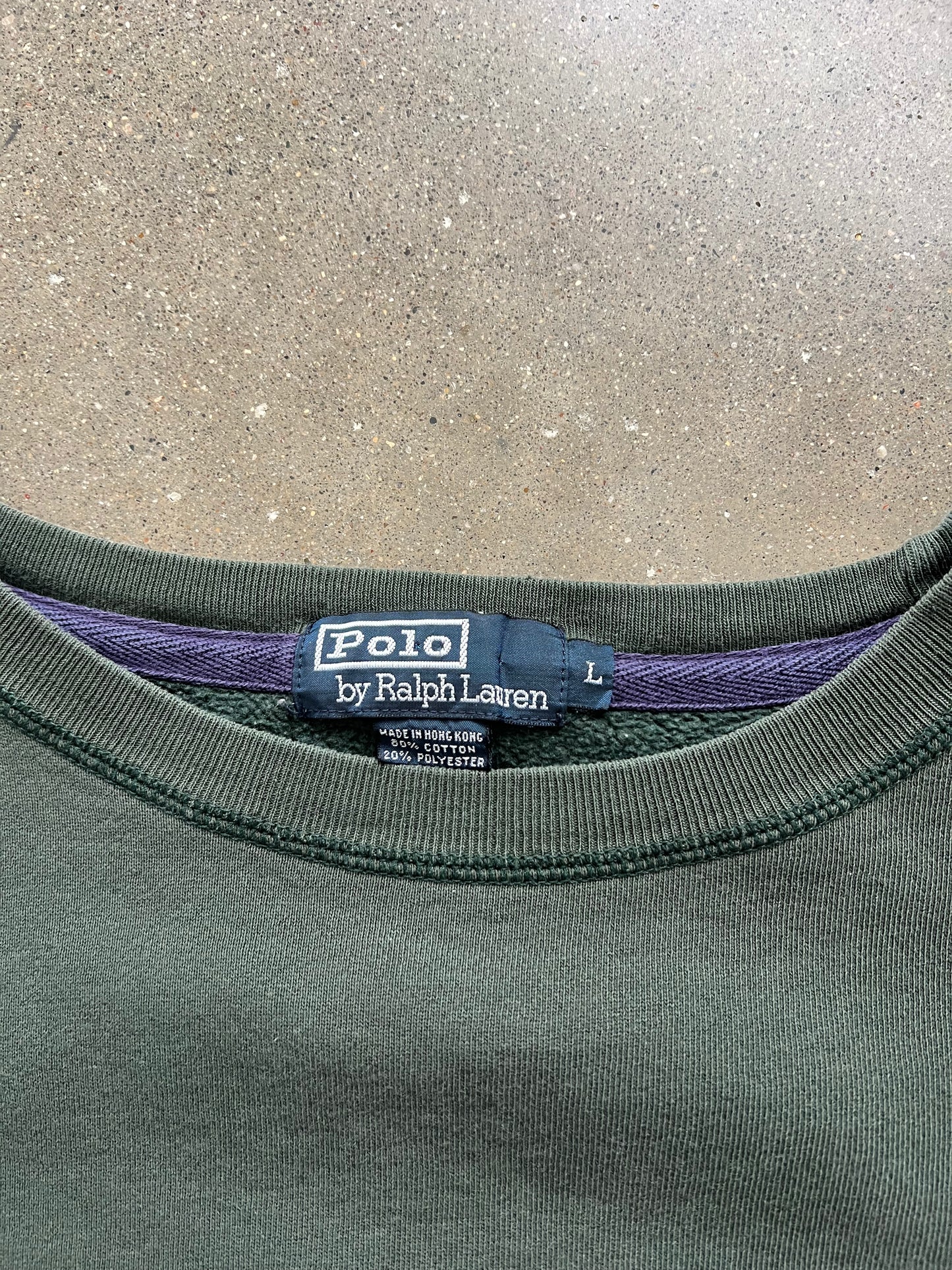 Vintage Dark Green Polo Crew - M