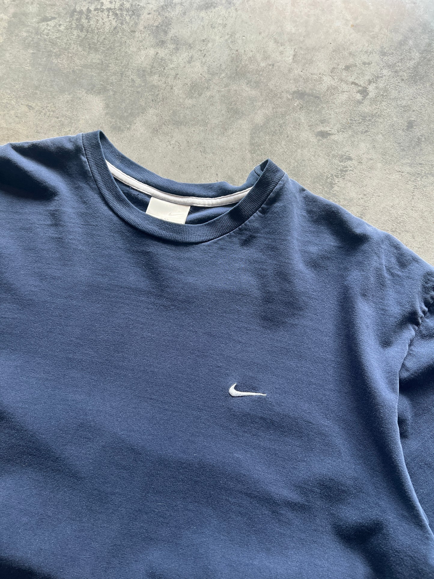 Vintage Navy Blue Nike Swoosh Shirt - L