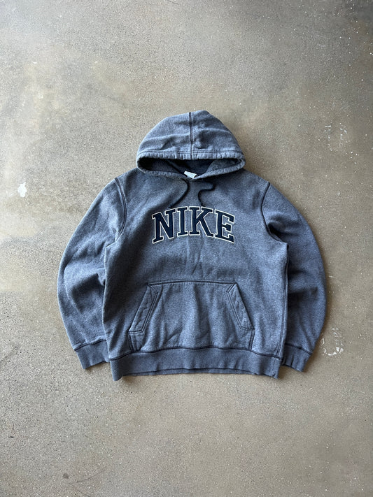 Vintage Grey Nike Spellout Hoodie - L