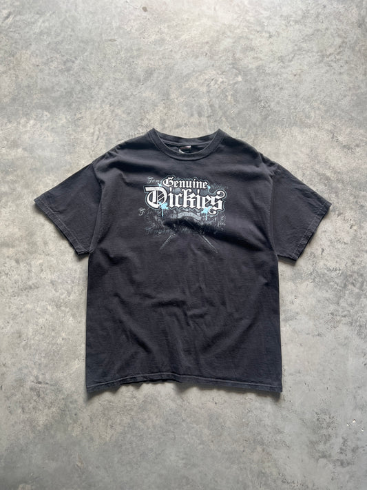 Vintage Black Dickies Spellout Shirt - L