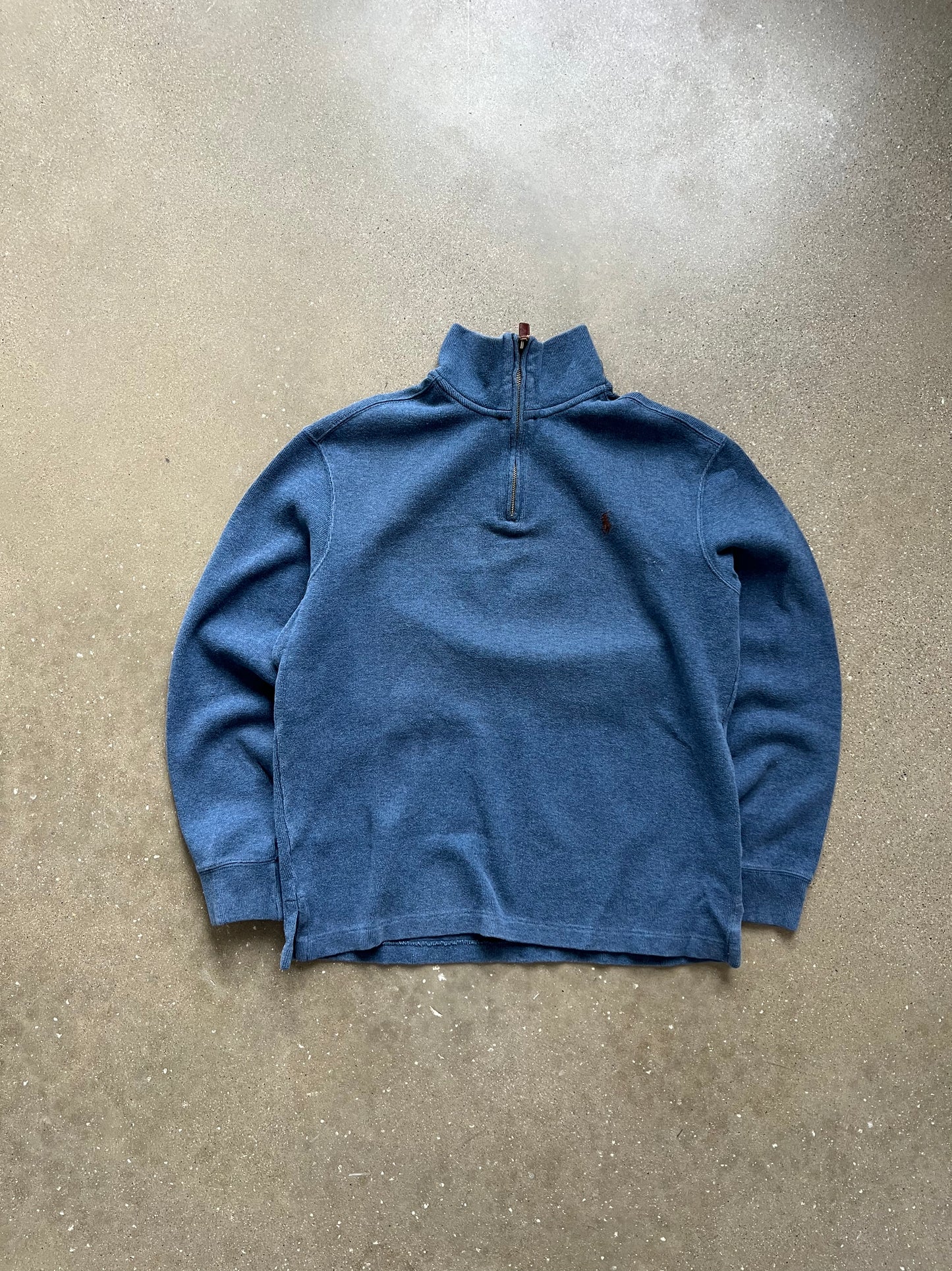 Vintage Sky Blue Polo Quarter Zip - M