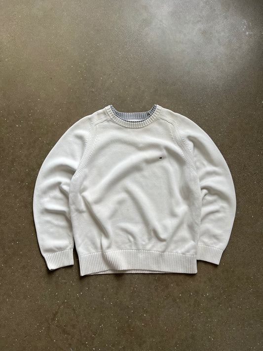 Vintage White Tommy Hilfiger Sweater - L