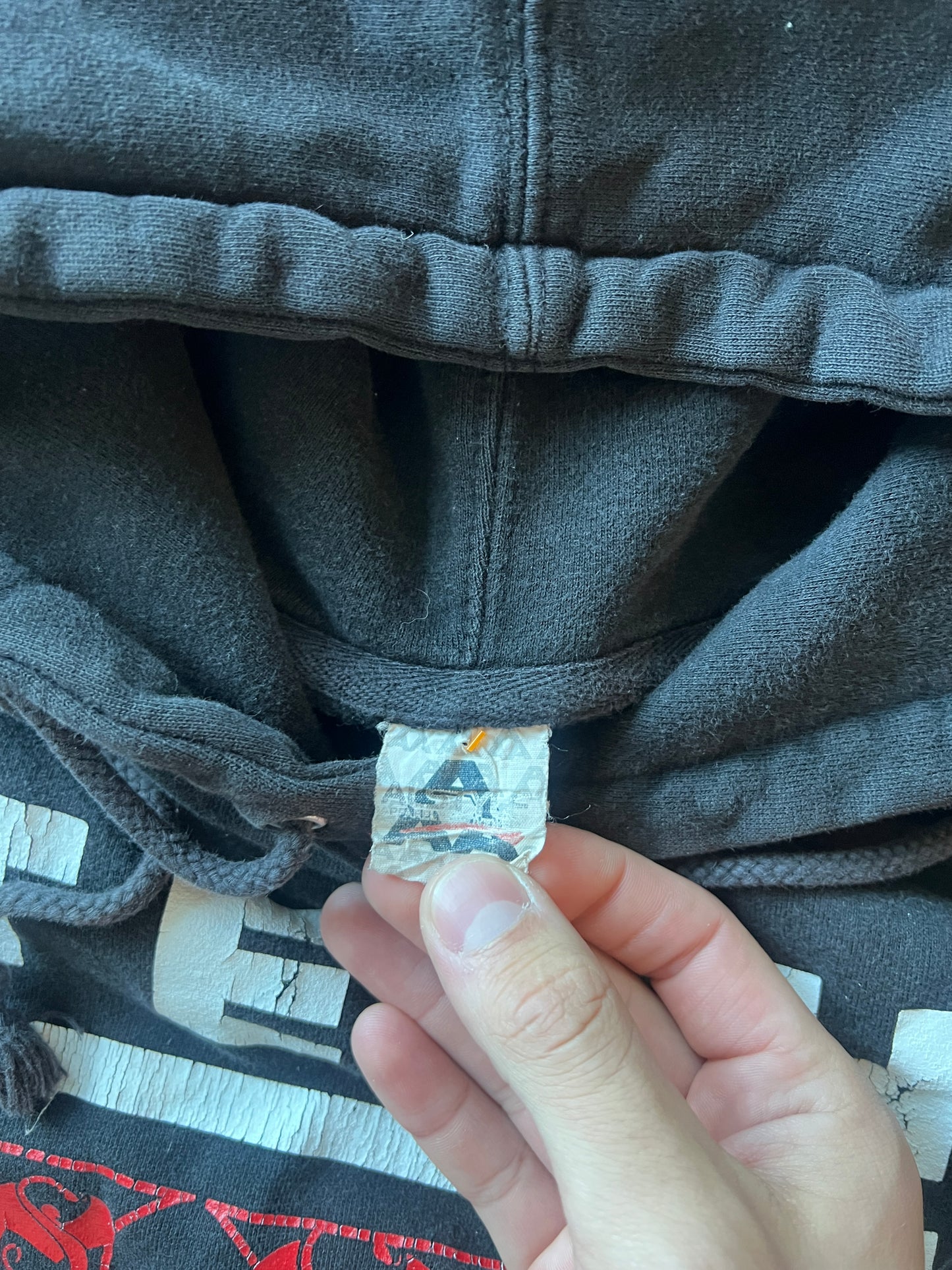 Vintage Black Tech Nine Rapper Hoodie - L