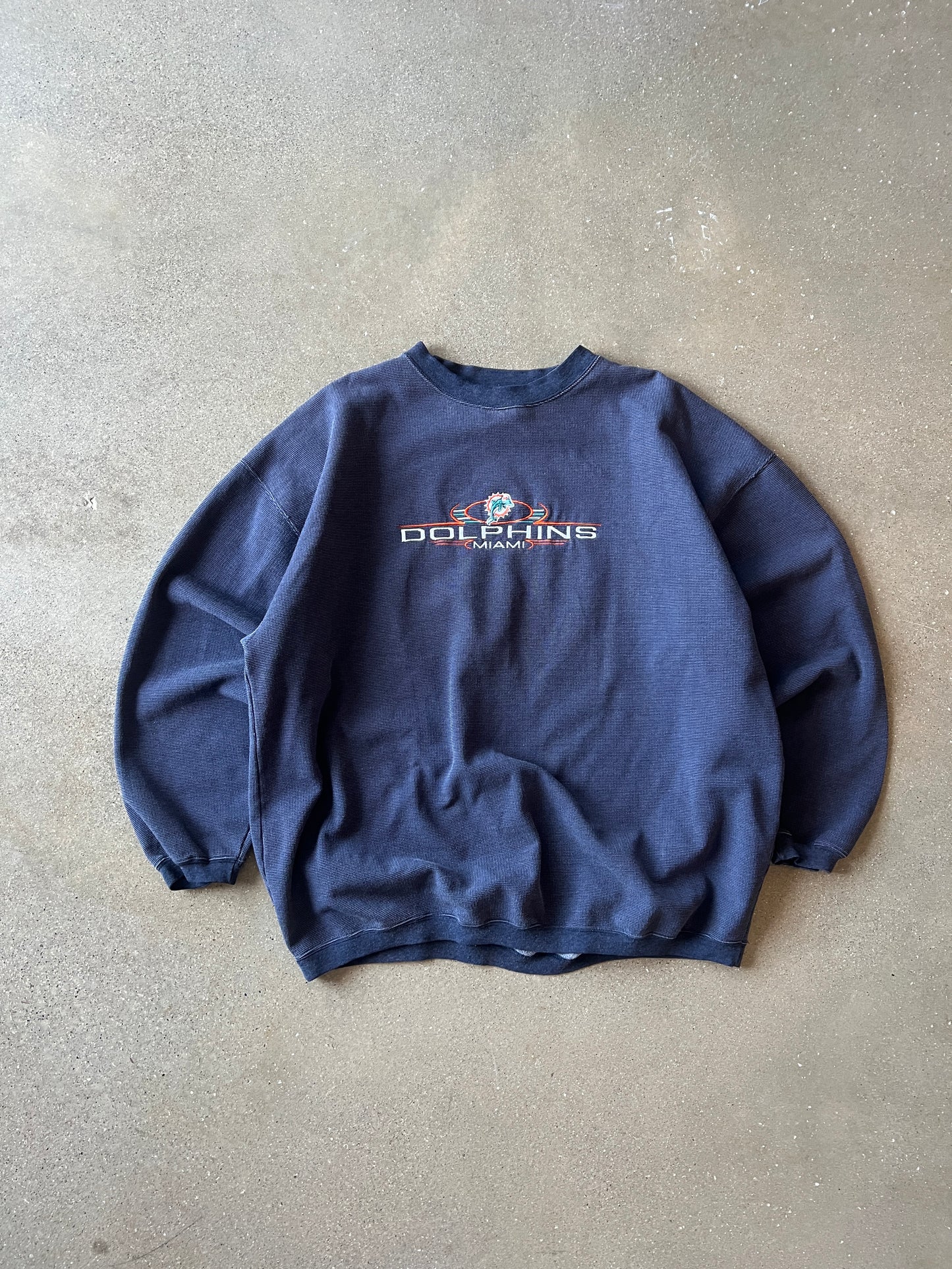 Vintage Navy Blue Miami Dolphins Crew - XL