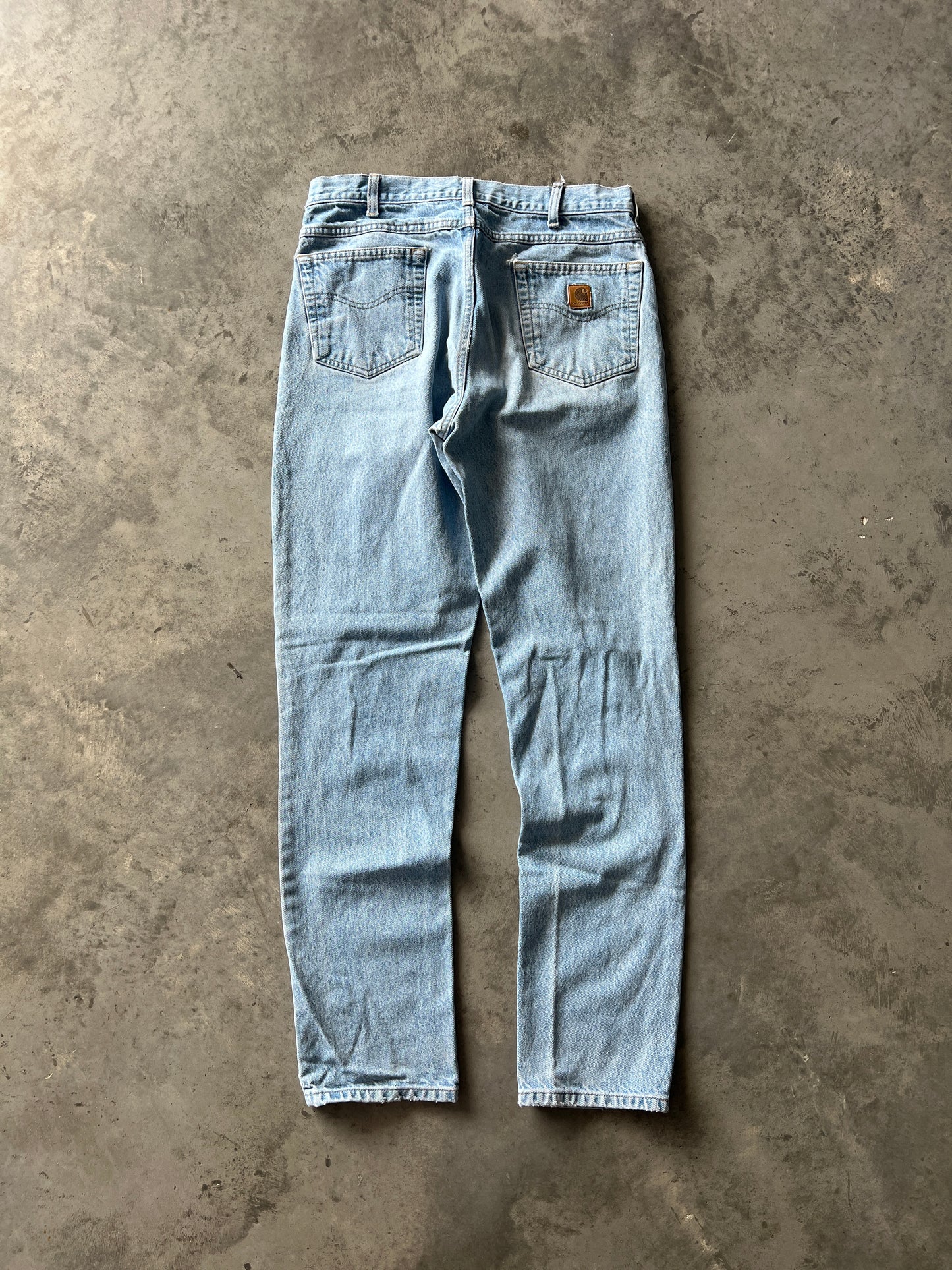 Vintage Faded Blue Baggy Carhartt Pants - 36x36