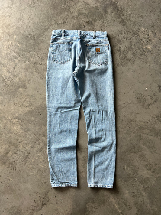 Vintage Faded Blue Baggy Carhartt Pants - 36x36