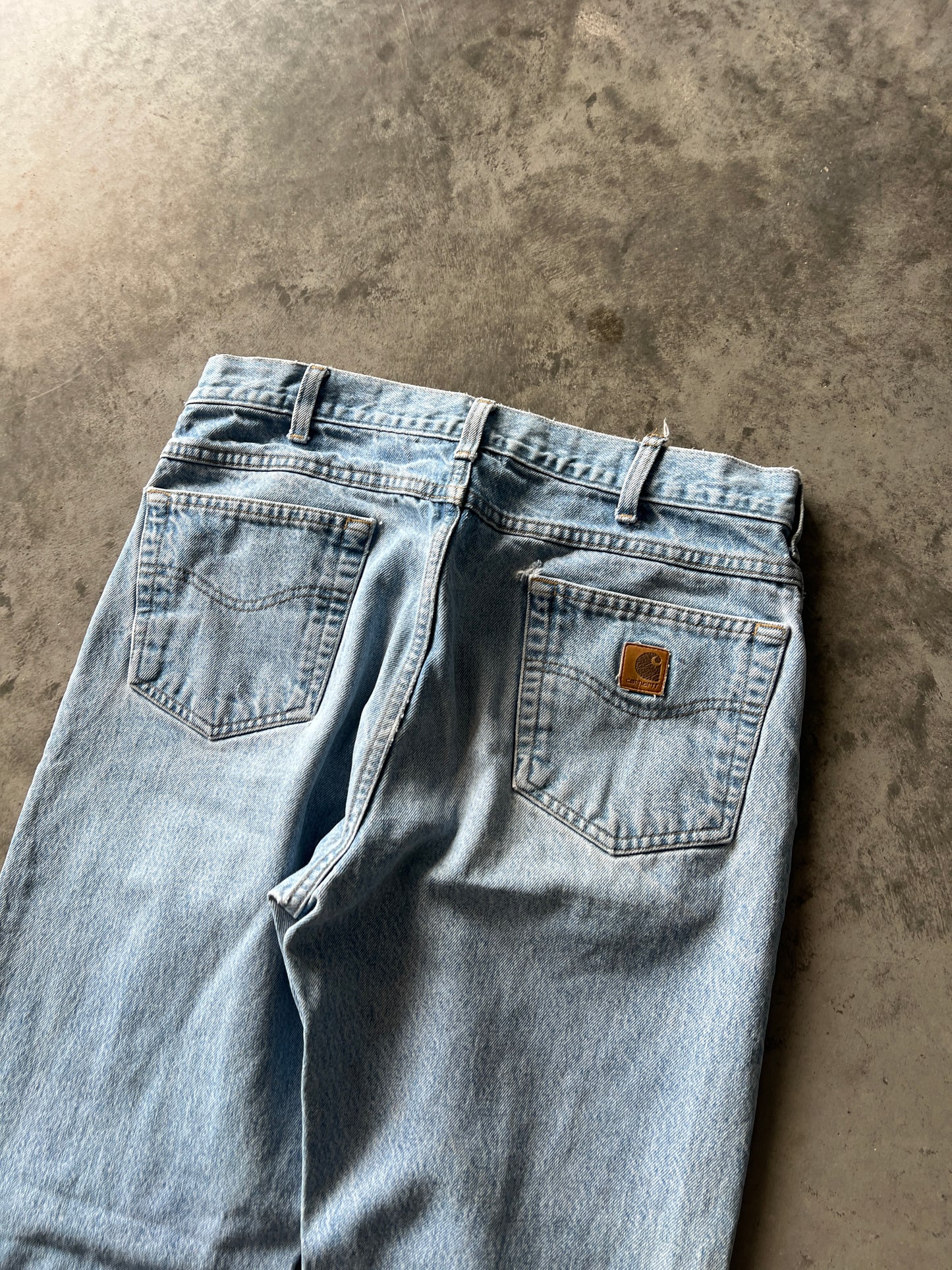 Vintage Faded Blue Baggy Carhartt Pants - 36x36