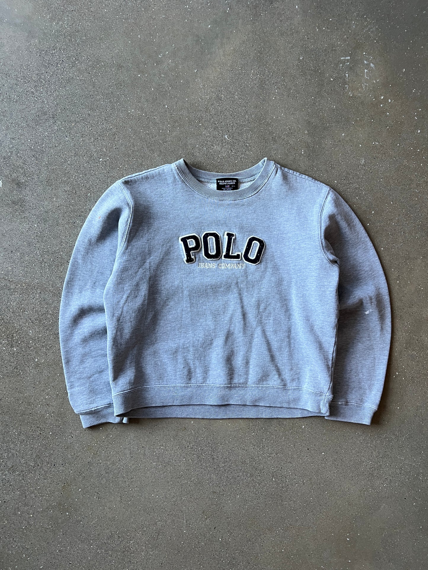 Vintage Grey Polo Ralph Lauren Crew - XS