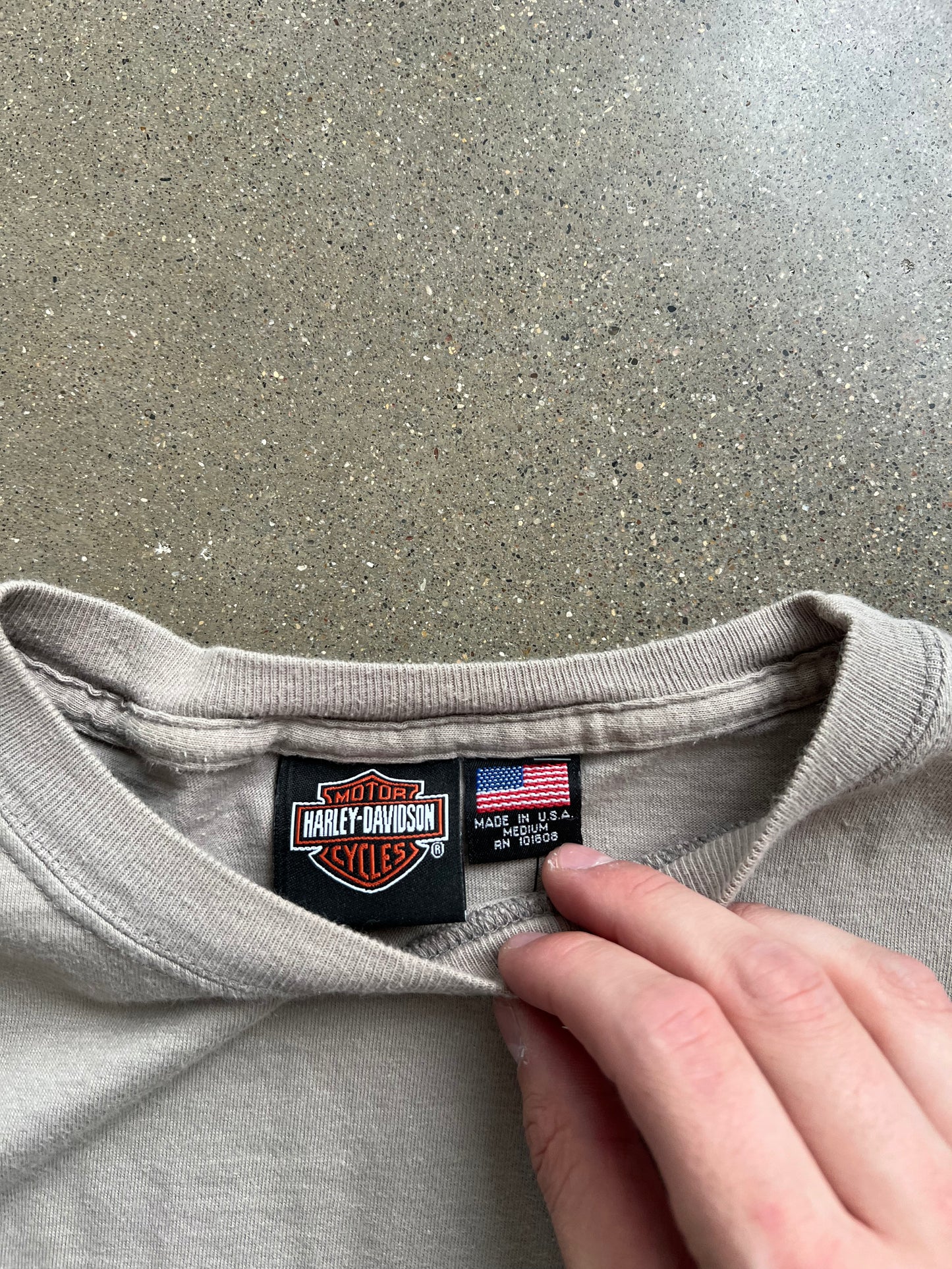 Vintage Grey Harley Davidson Shirt - L