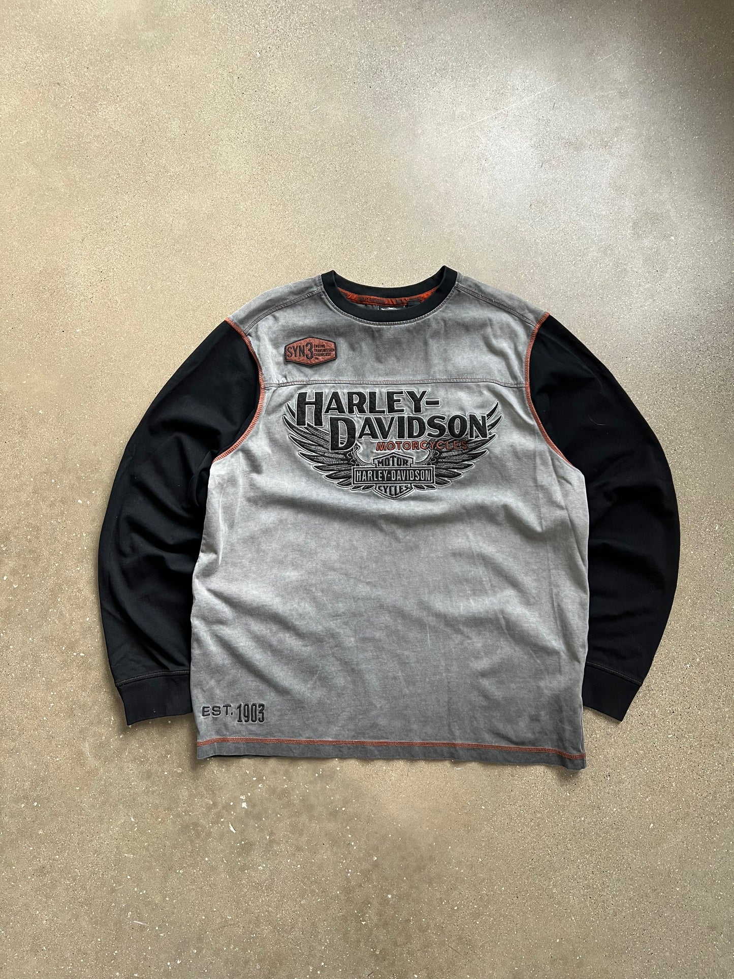 Vintage Grey Harley Davidson Shirt - XL
