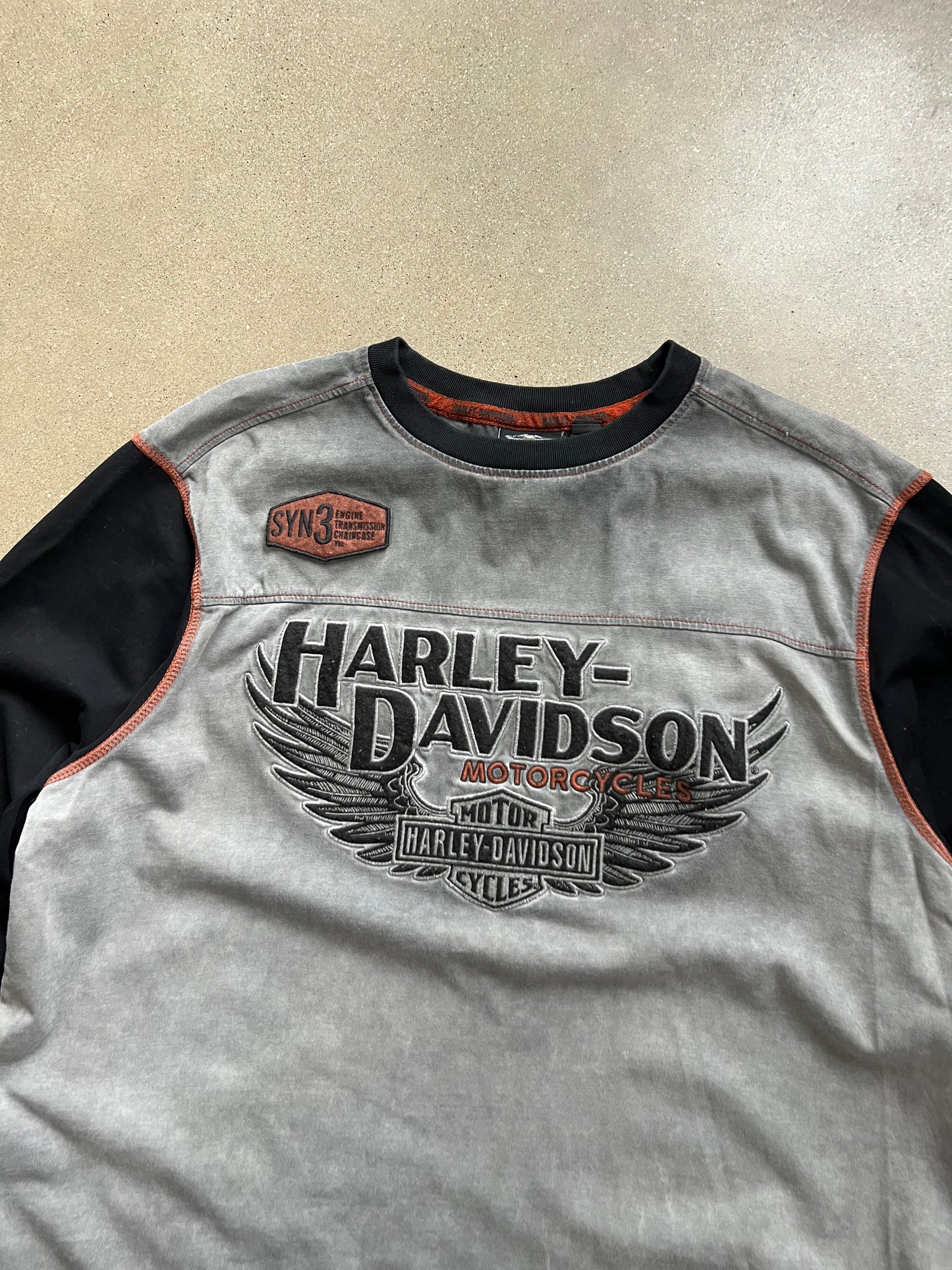 Vintage Grey Harley Davidson Shirt - XL