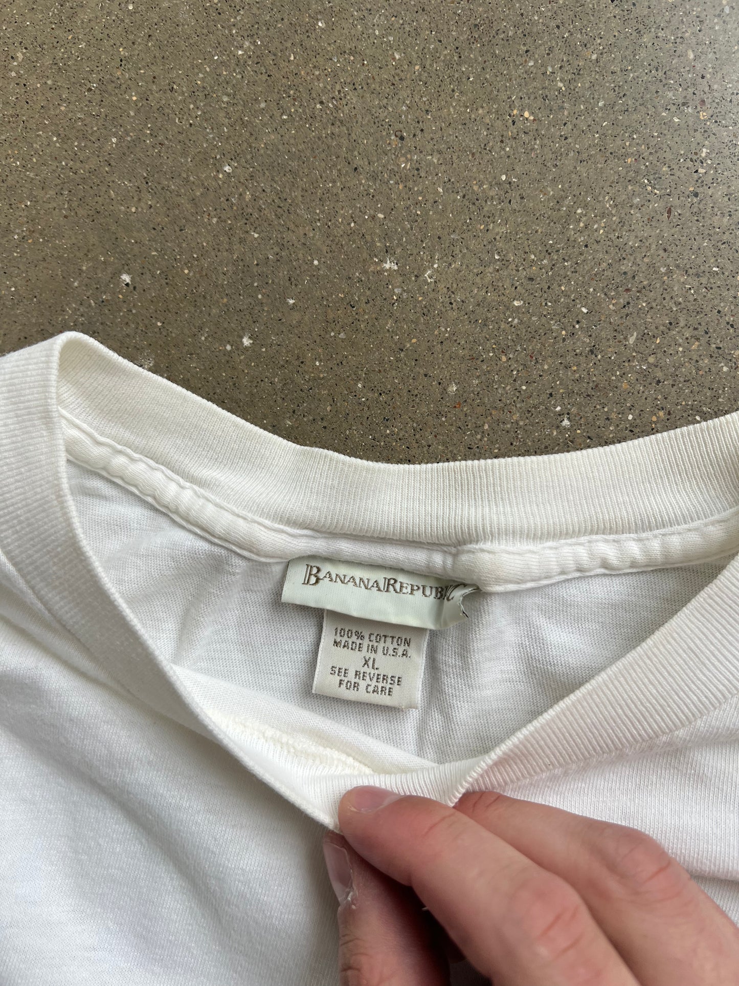 Vintage White Bananna Republic Shirt - L