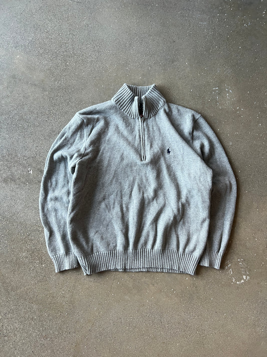 Vintage Grey Polo Ralph Lauren Sweater - L