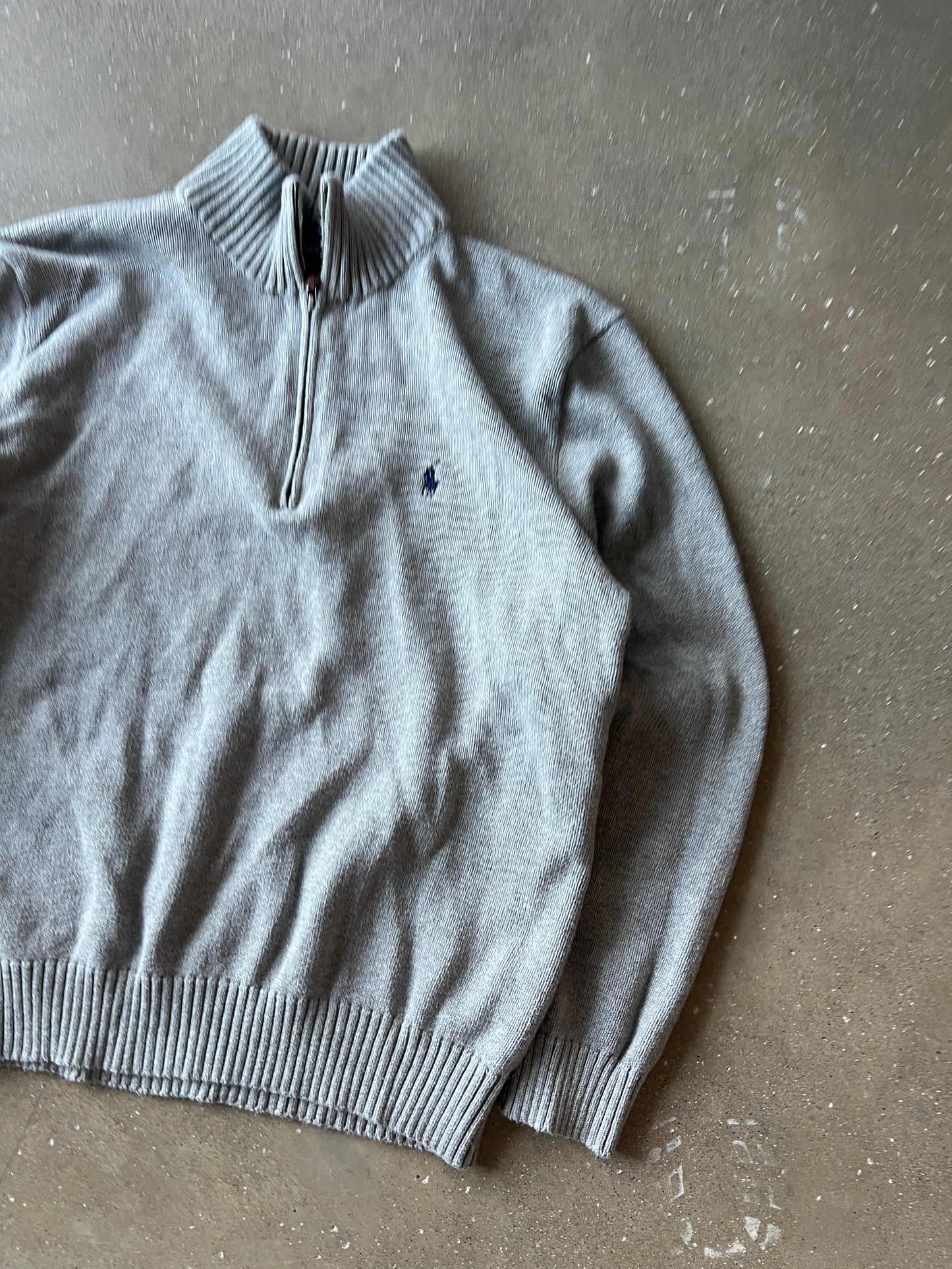 Vintage Grey Polo Ralph Lauren Sweater - L