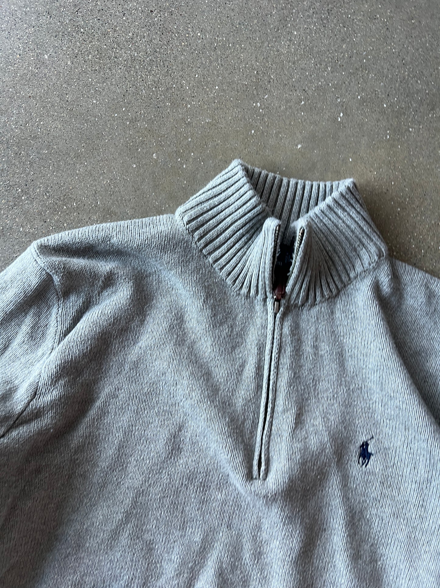 Vintage Grey Polo Ralph Lauren Sweater - L
