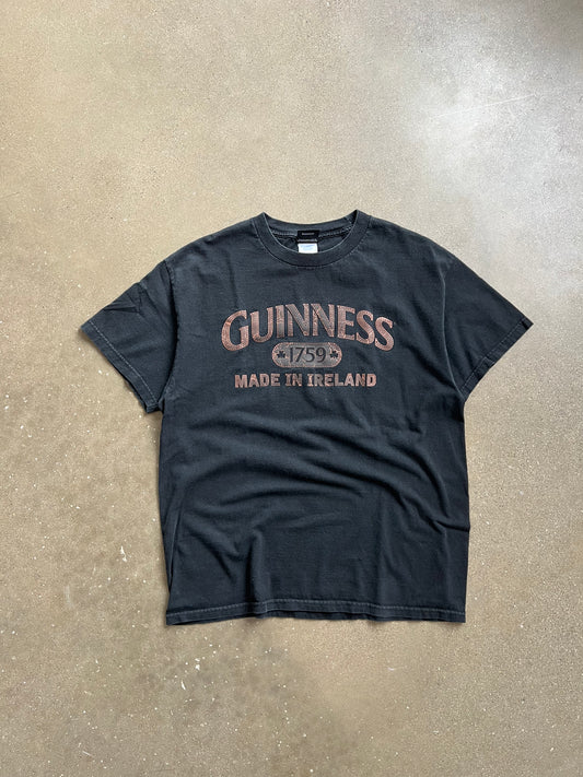 Vintage Black Guiness Beer Shirt - L