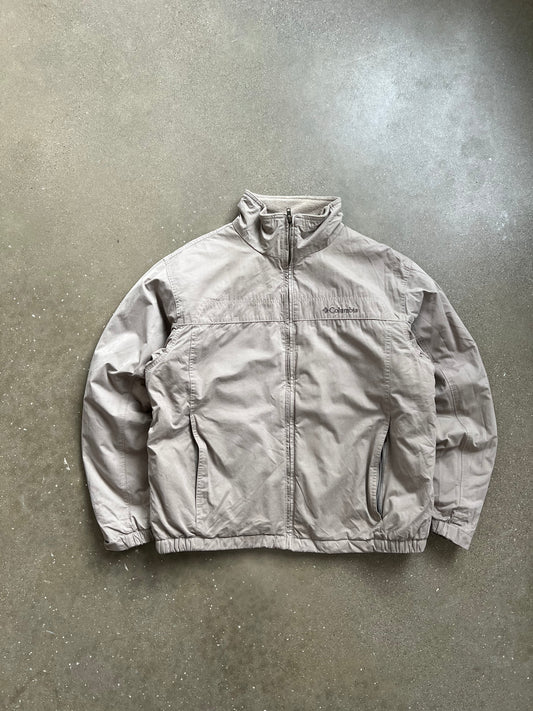Vintage Cream Columbia Zip Up Coat - L