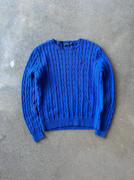Vintage Navy Blue Polo Ralph Lauren Sweater - YXL