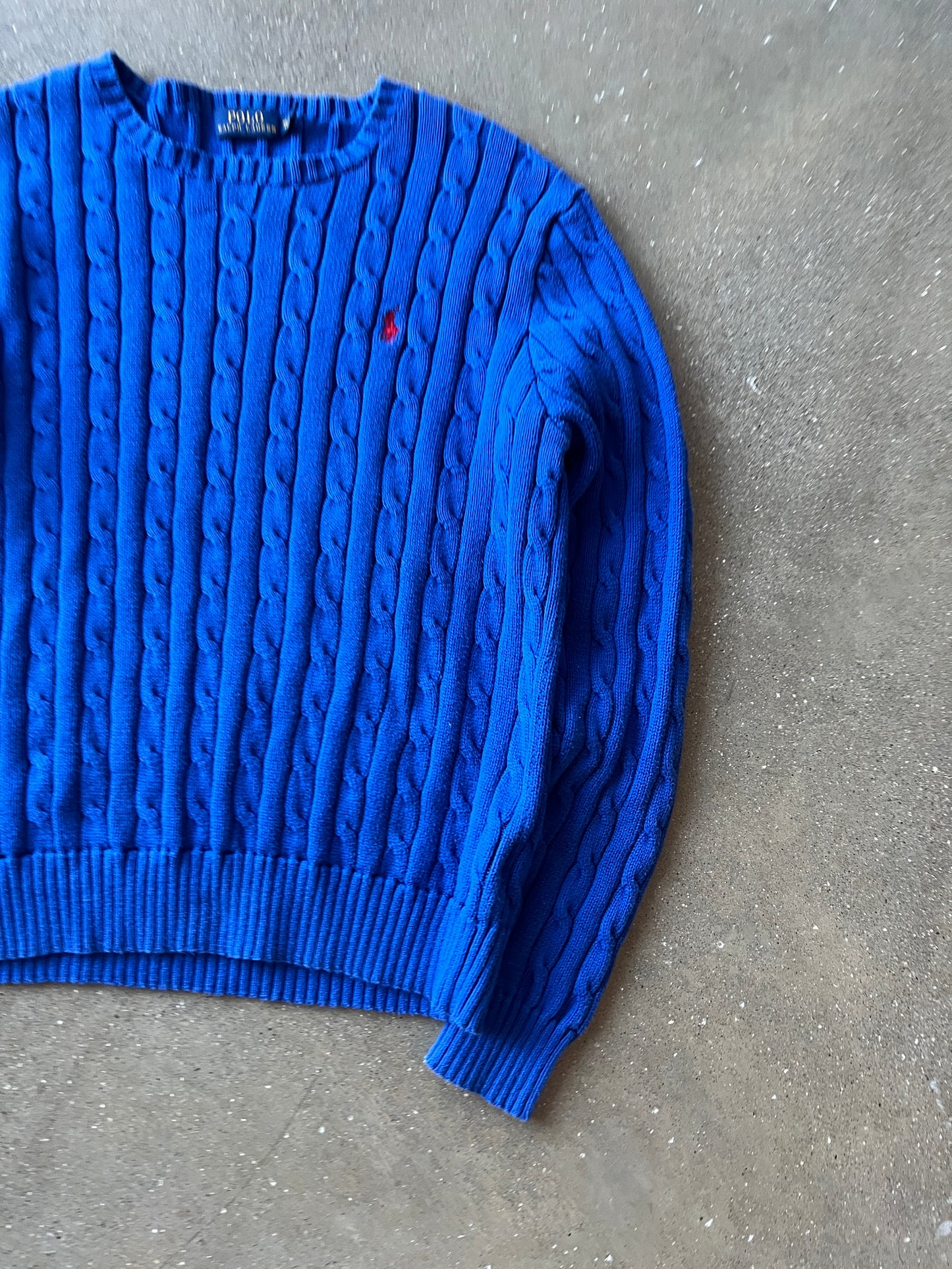 Vintage Navy Blue Polo Ralph Lauren Sweater - YXL