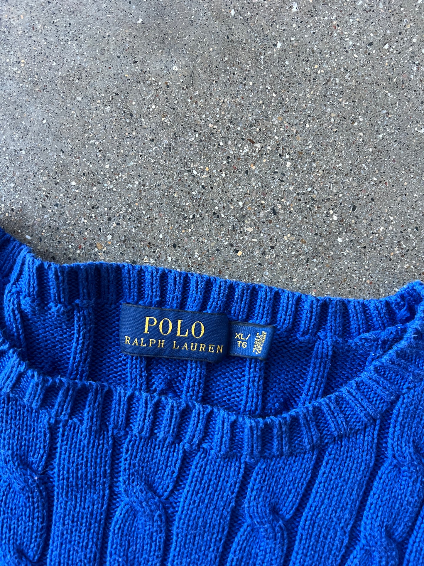 Vintage Navy Blue Polo Ralph Lauren Sweater - YXL