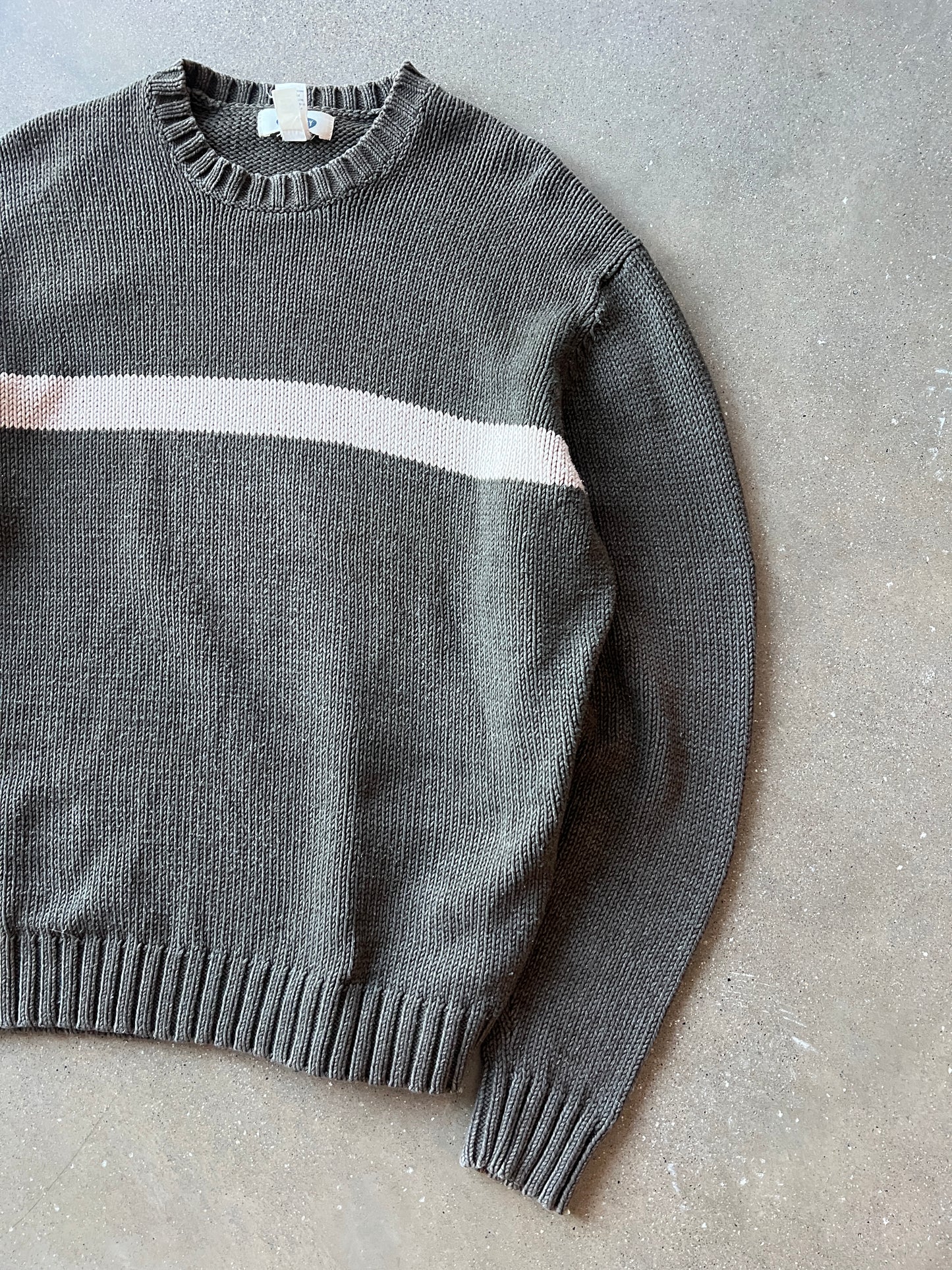 Vintage Brown Old Navy Stripped Knit Sweater - XL