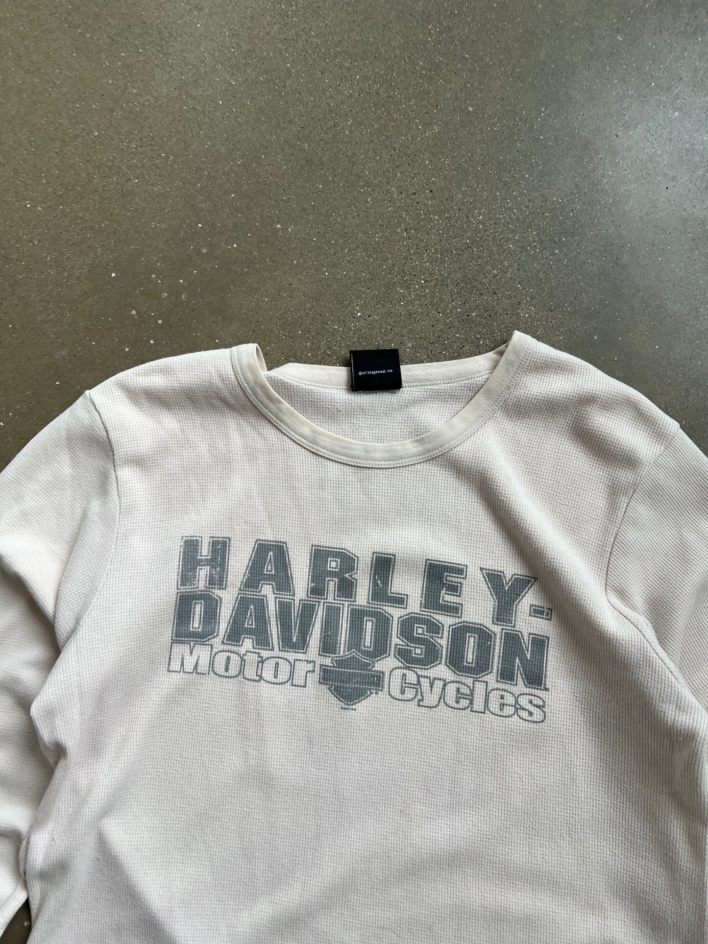 Vintage White Harley Davidson Thermal - L