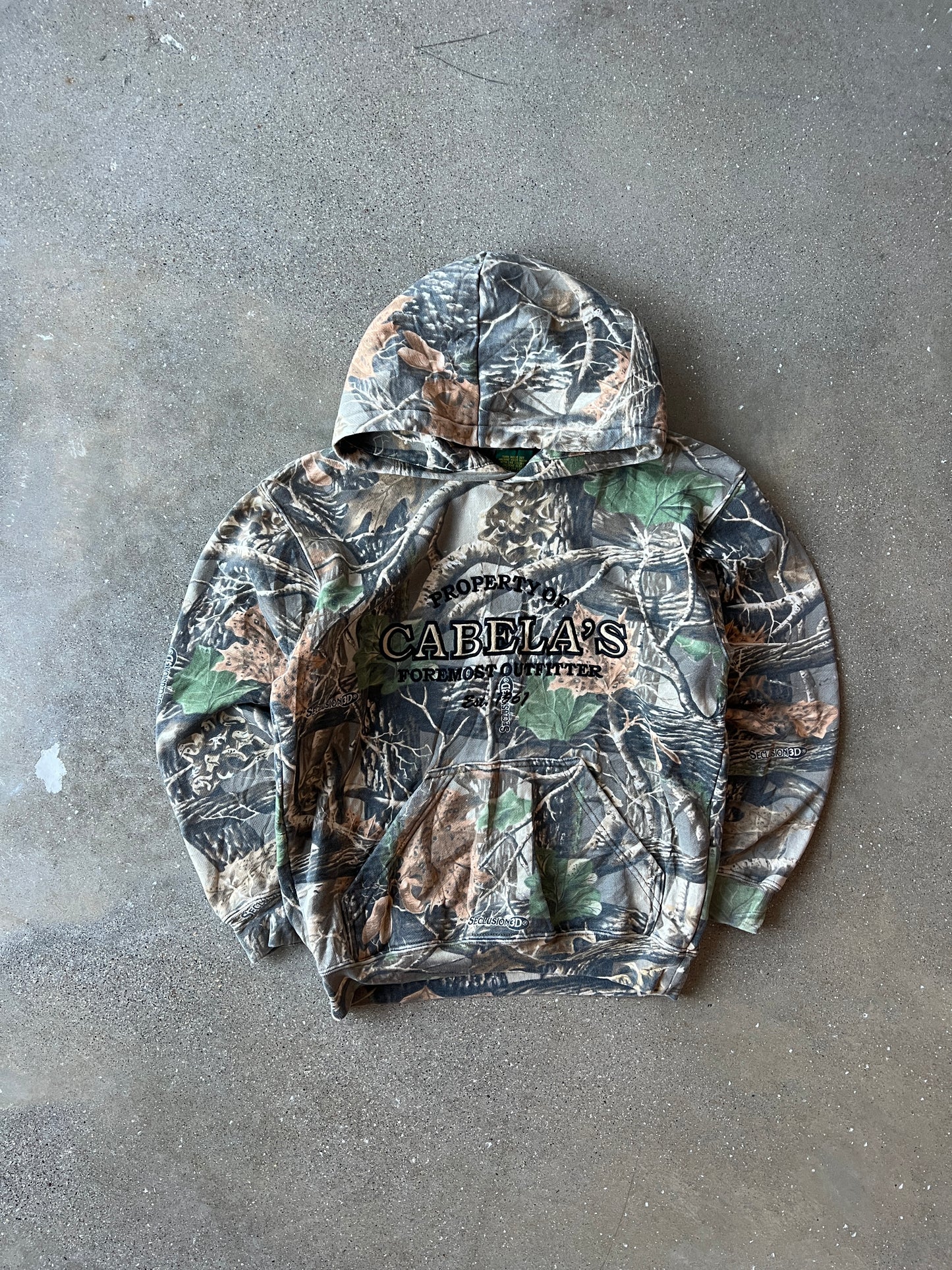 Vintage Real Tree Camo Cabalas Hoodie - XS