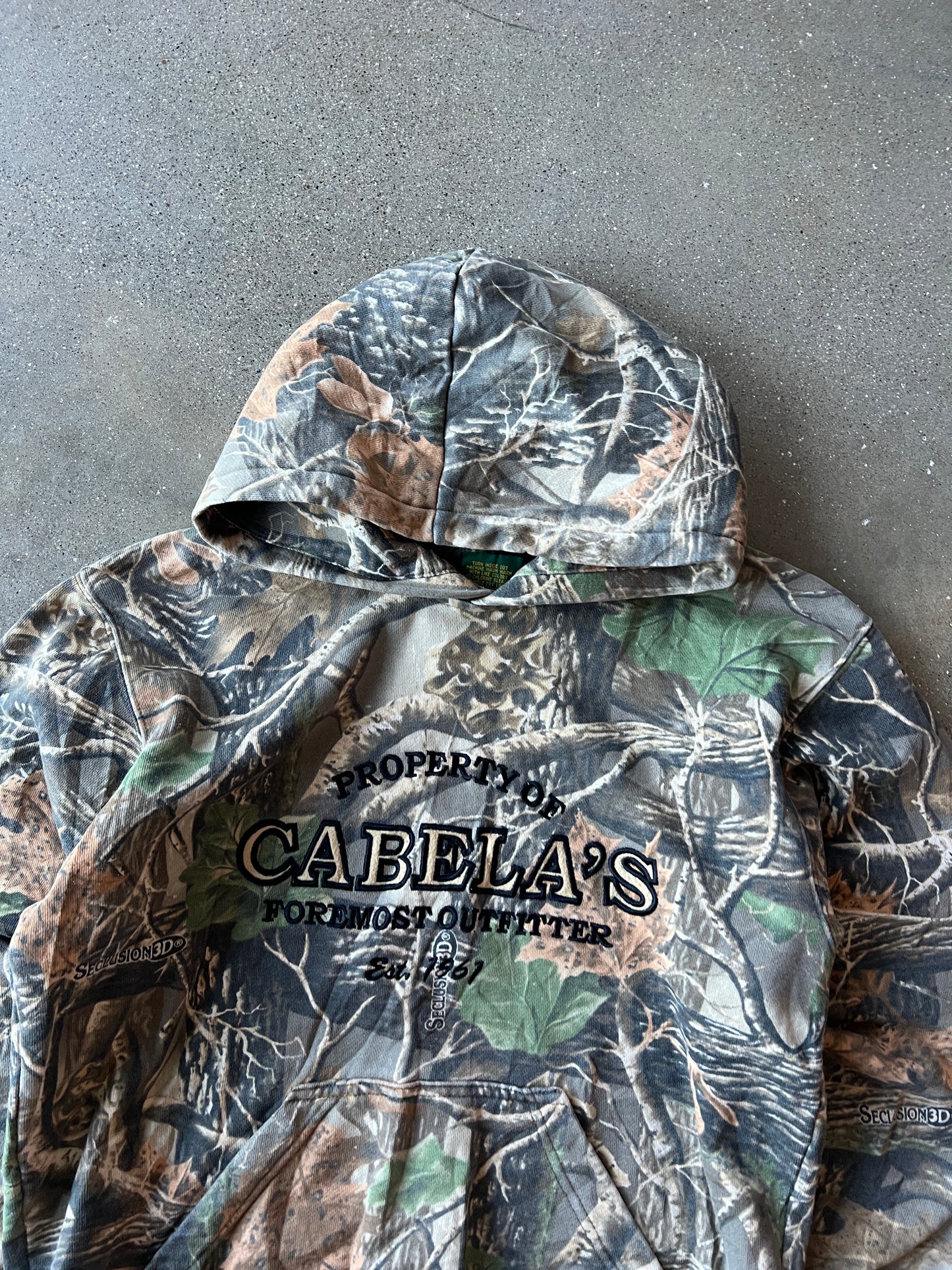 Vintage Real Tree Camo Cabalas Hoodie - XS