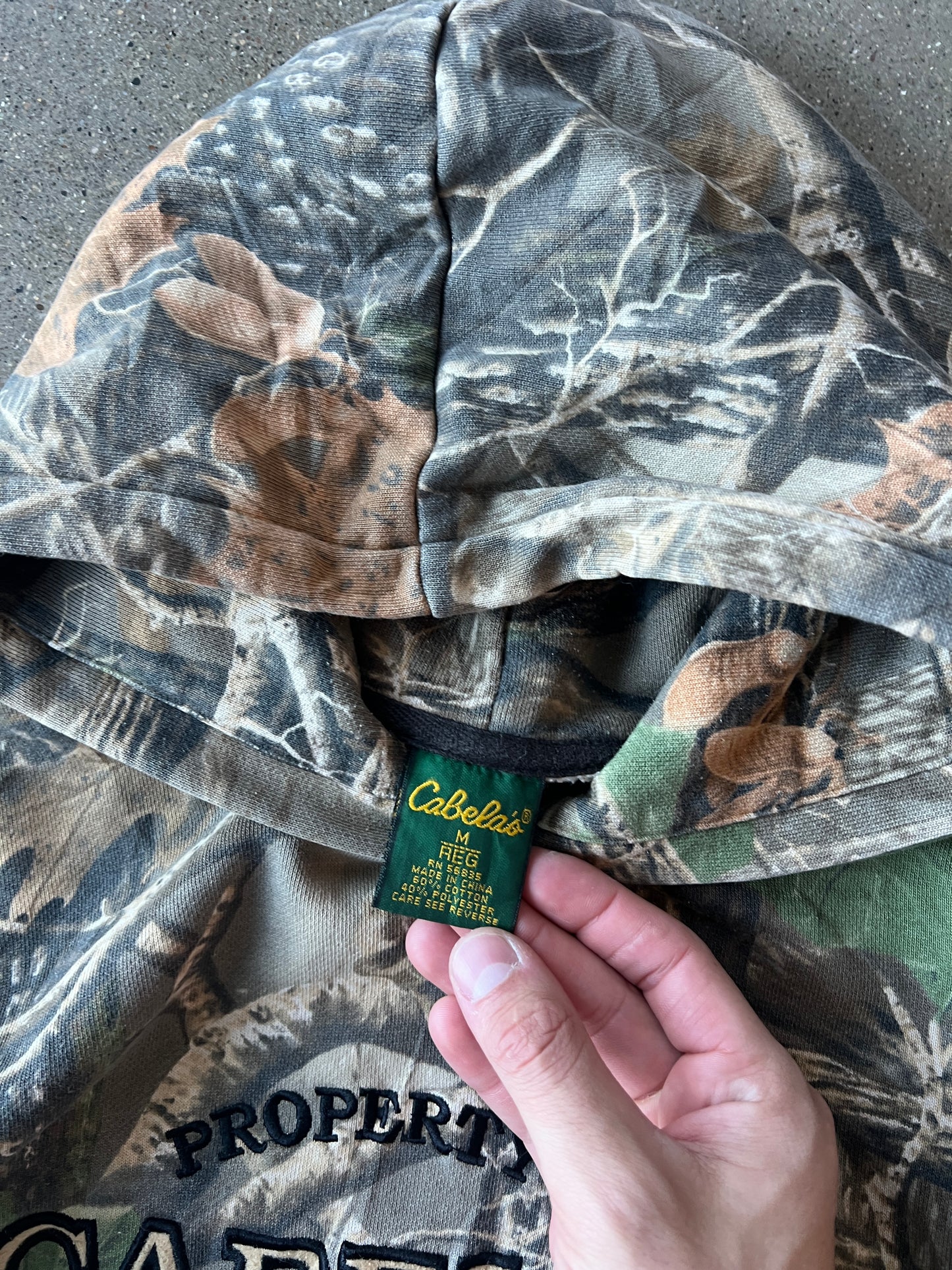 Vintage Real Tree Camo Cabalas Hoodie - XS