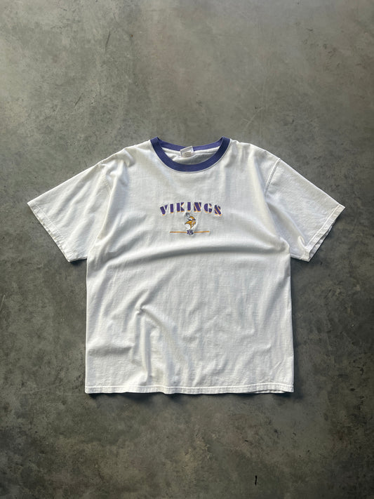 Vintage White Minnesota Vikings Shirt - L