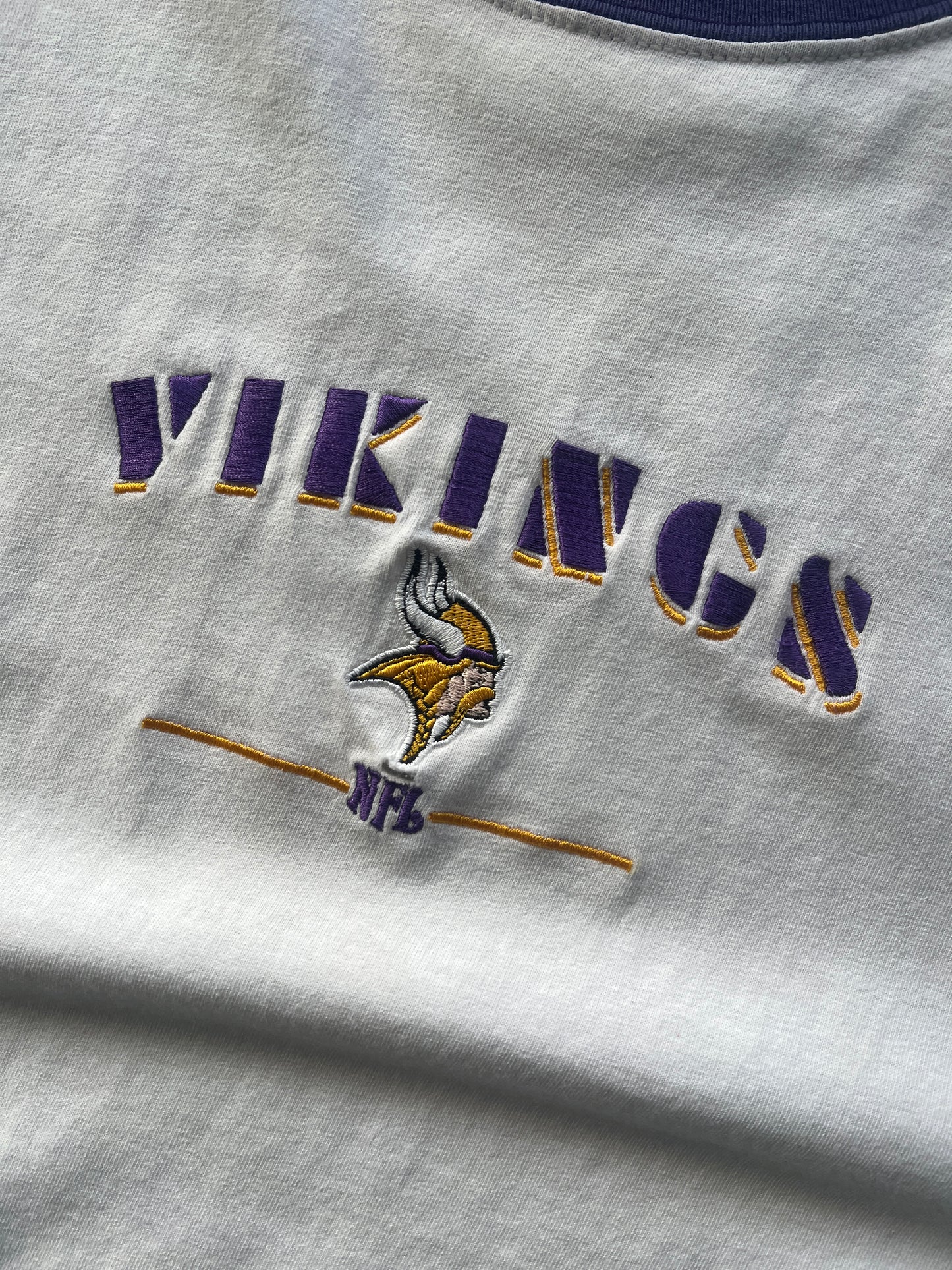 Vintage White Minnesota Vikings Shirt - L