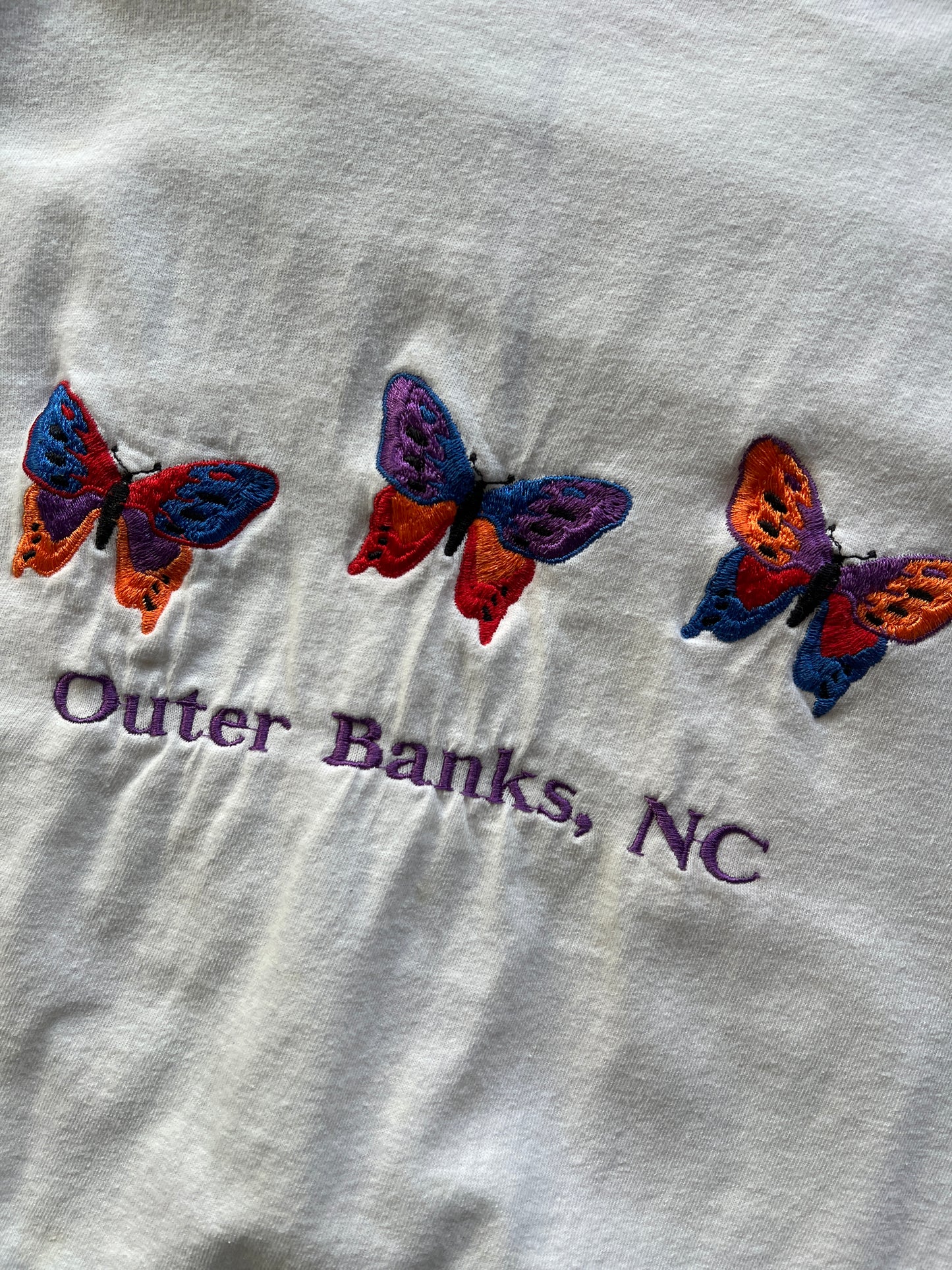 Vintage White Outer Banks Butterfly Shirt - M