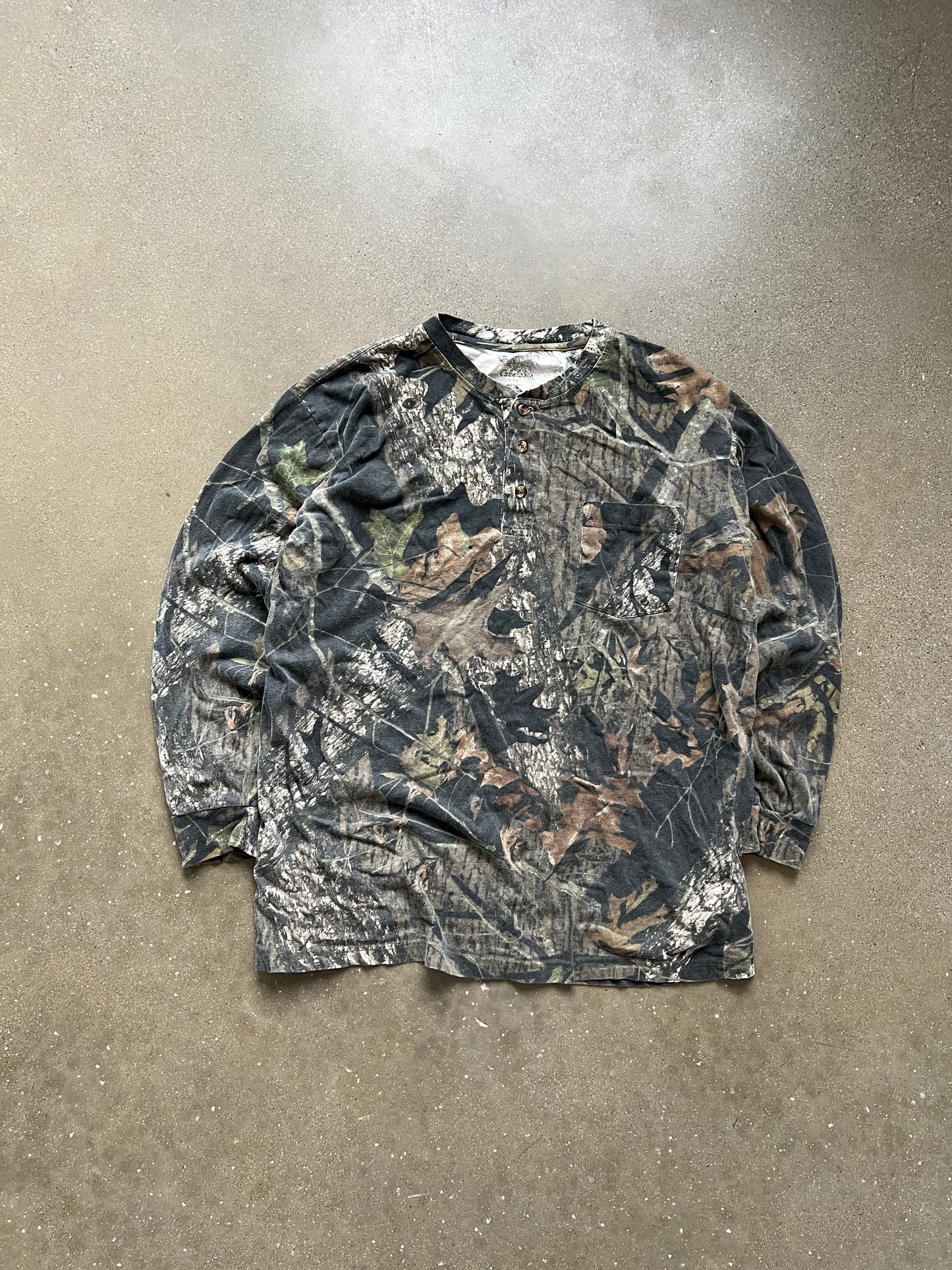 Vintage Woodland Camo Longsleeve Shirt - L